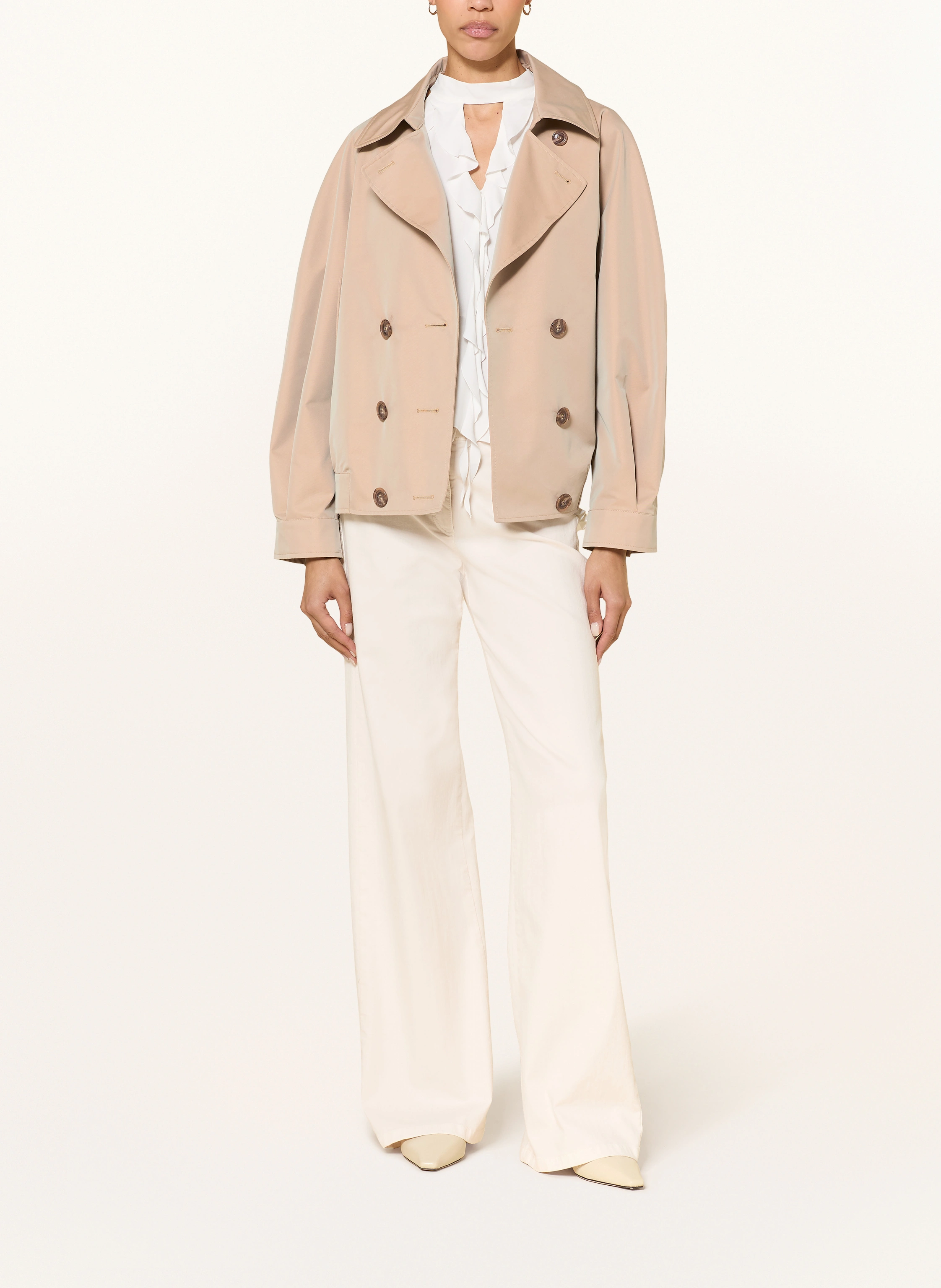 LUISA CERANO trench coat: BEIGE