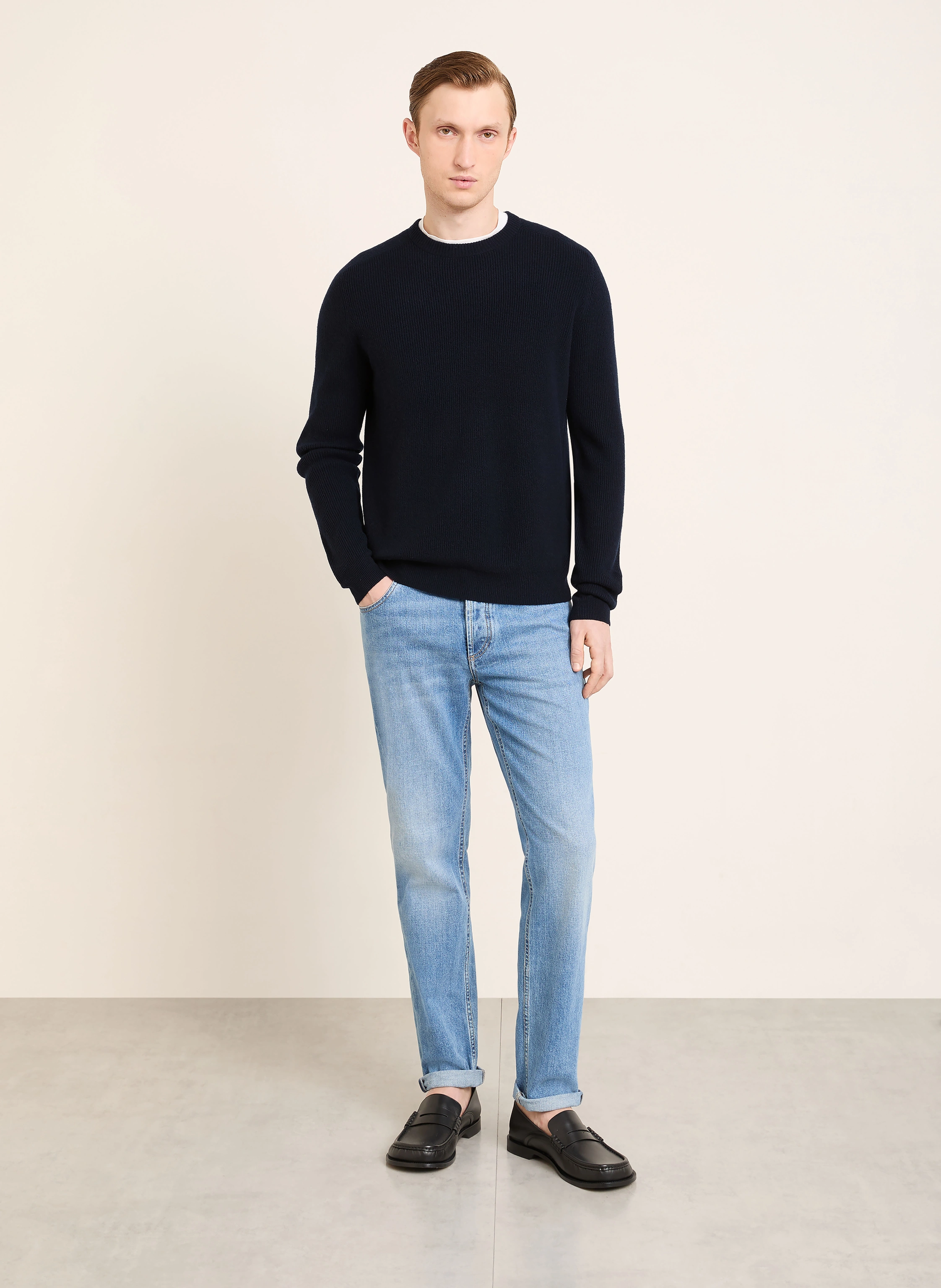 IRIS von ARNIM Cashmere sweater WILLY: DARK BLUE