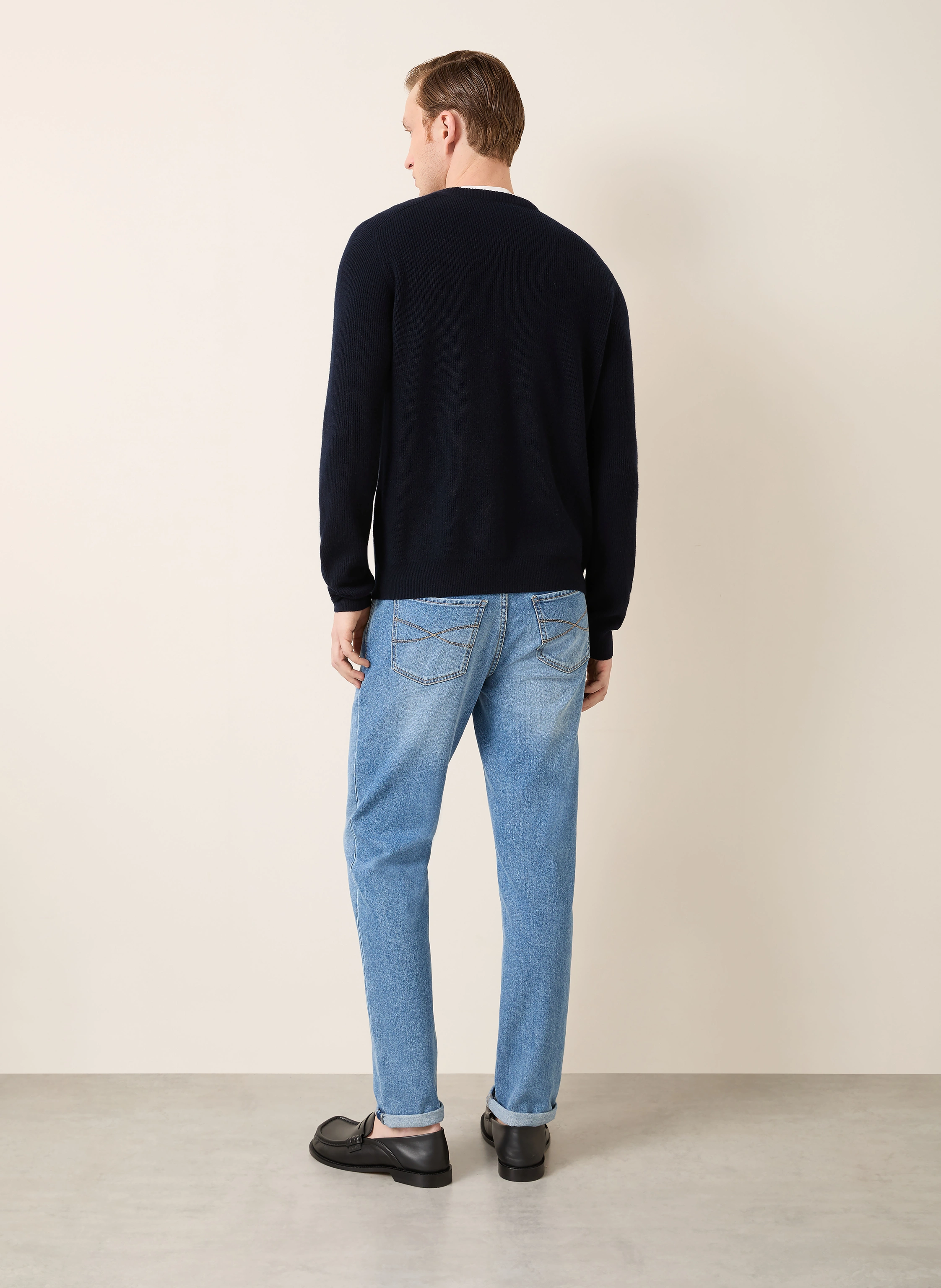 IRIS von ARNIM Cashmere sweater WILLY: DARK BLUE