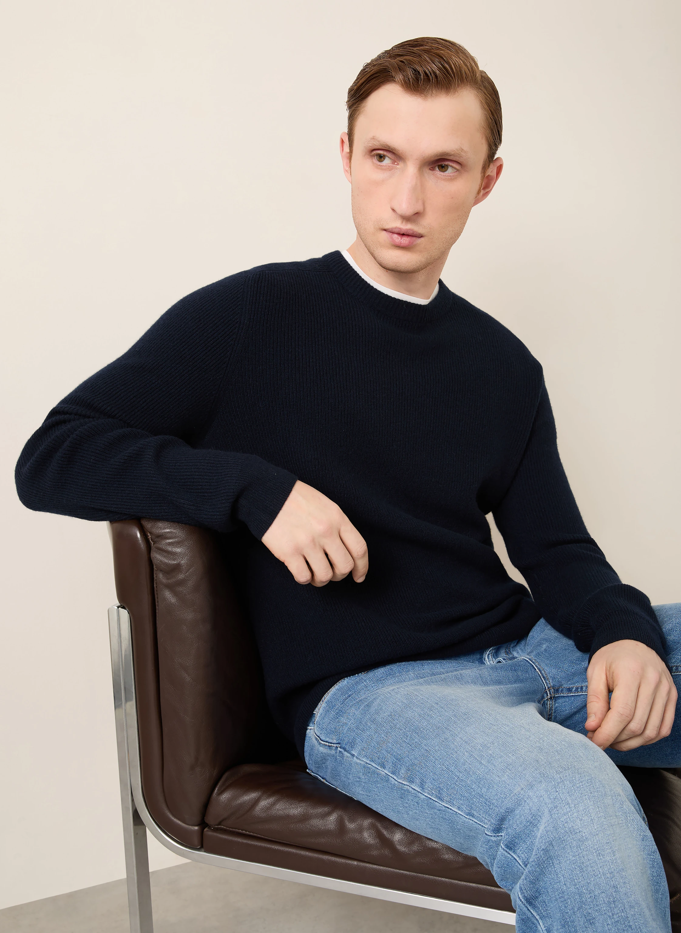 IRIS von ARNIM Cashmere sweater WILLY: DARK BLUE