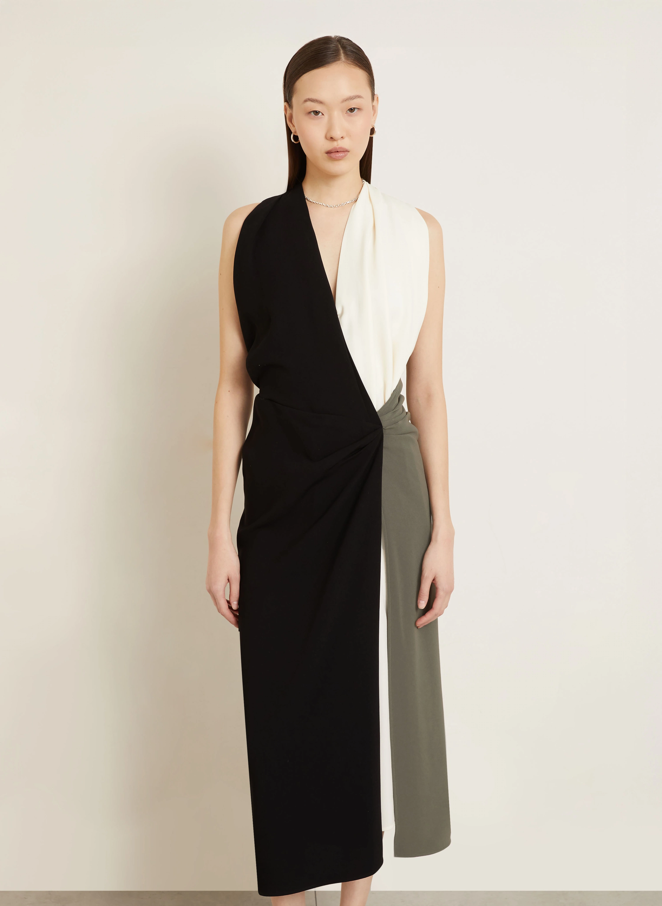 proenza schuler beige wrap dress PROENZA SCHOULER - Beige Caro dress WL2523528SC095