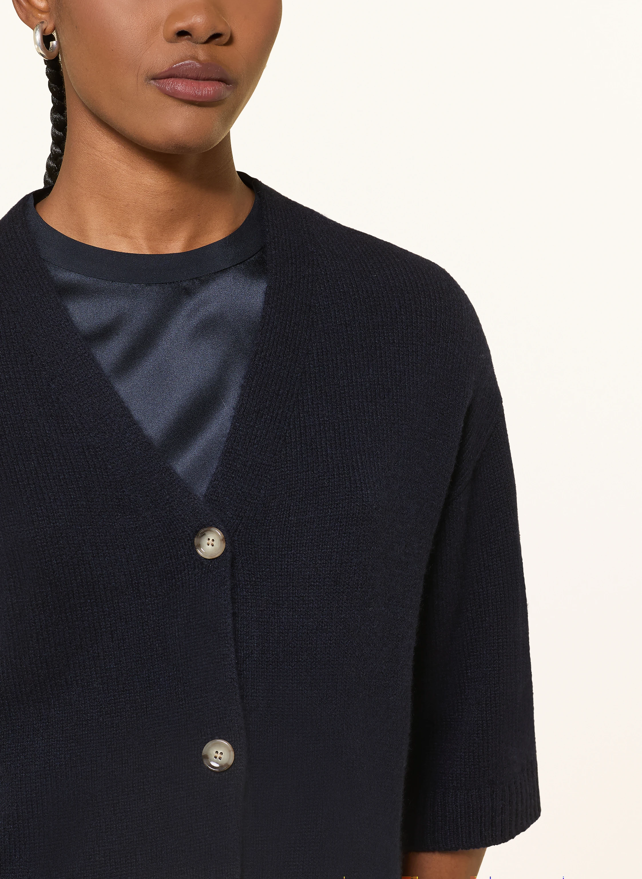 ALLUDE Cashmere cardigan: DARK BLUE
