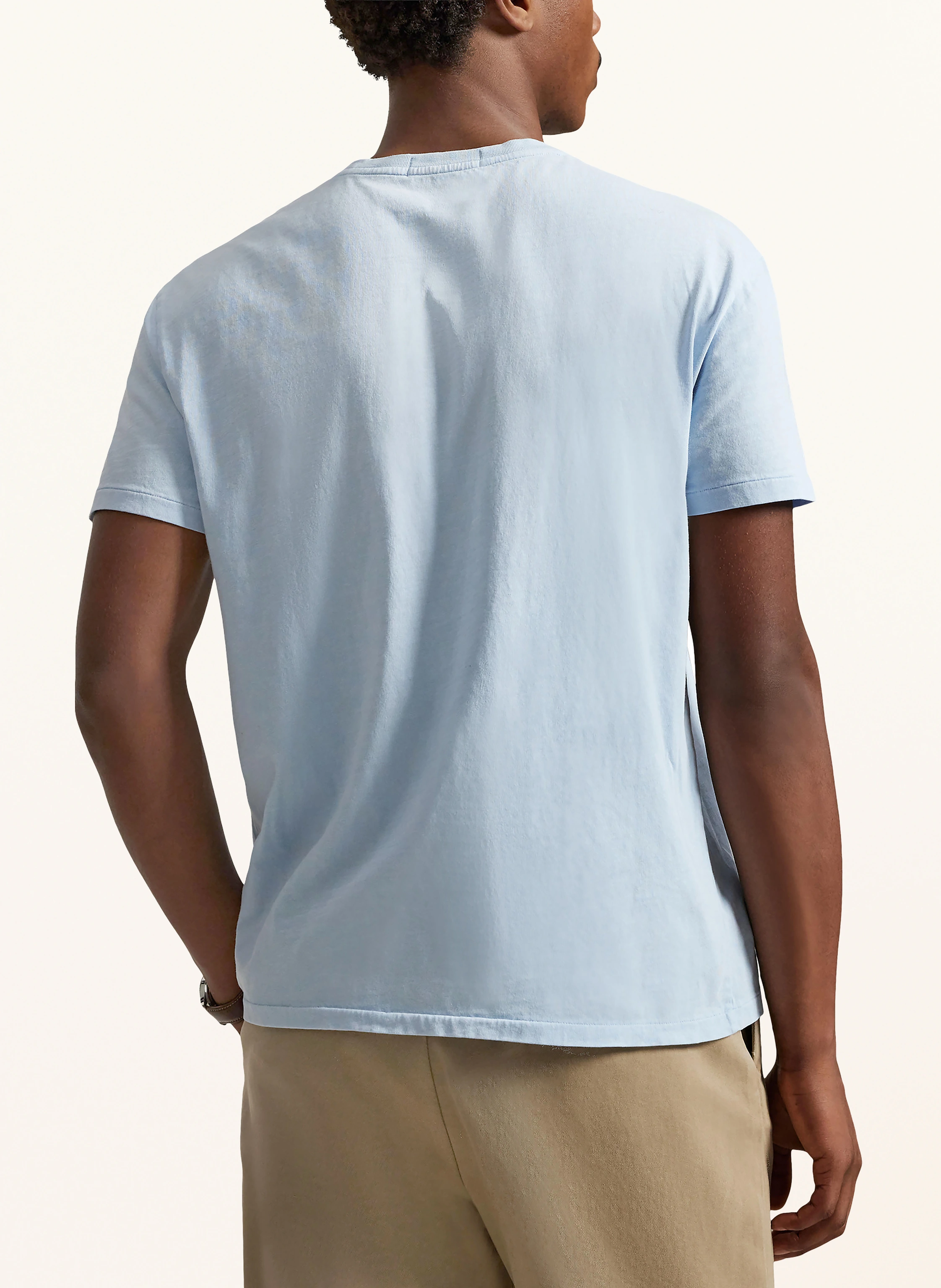 POLO RALPH LAUREN T-shirt: LIGHT BLUE / WHITE