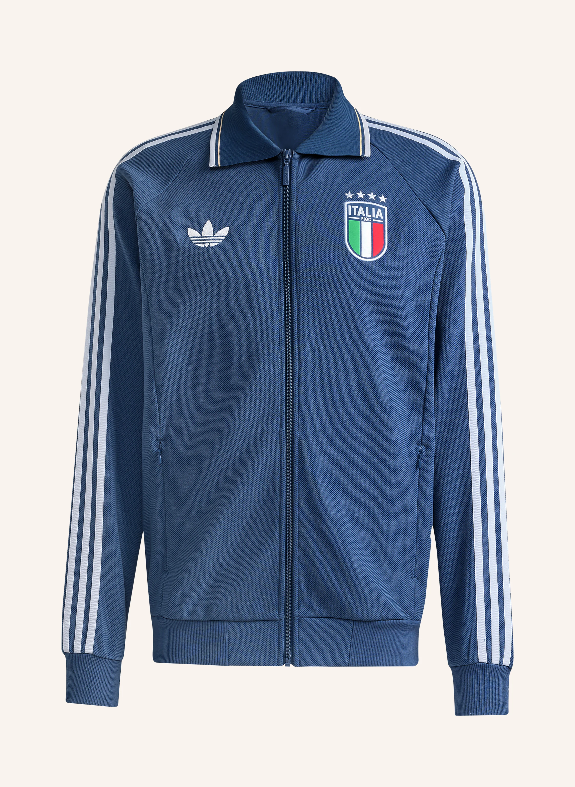 adidas FIGC ITALY Training Jacket in blue gray / red / white