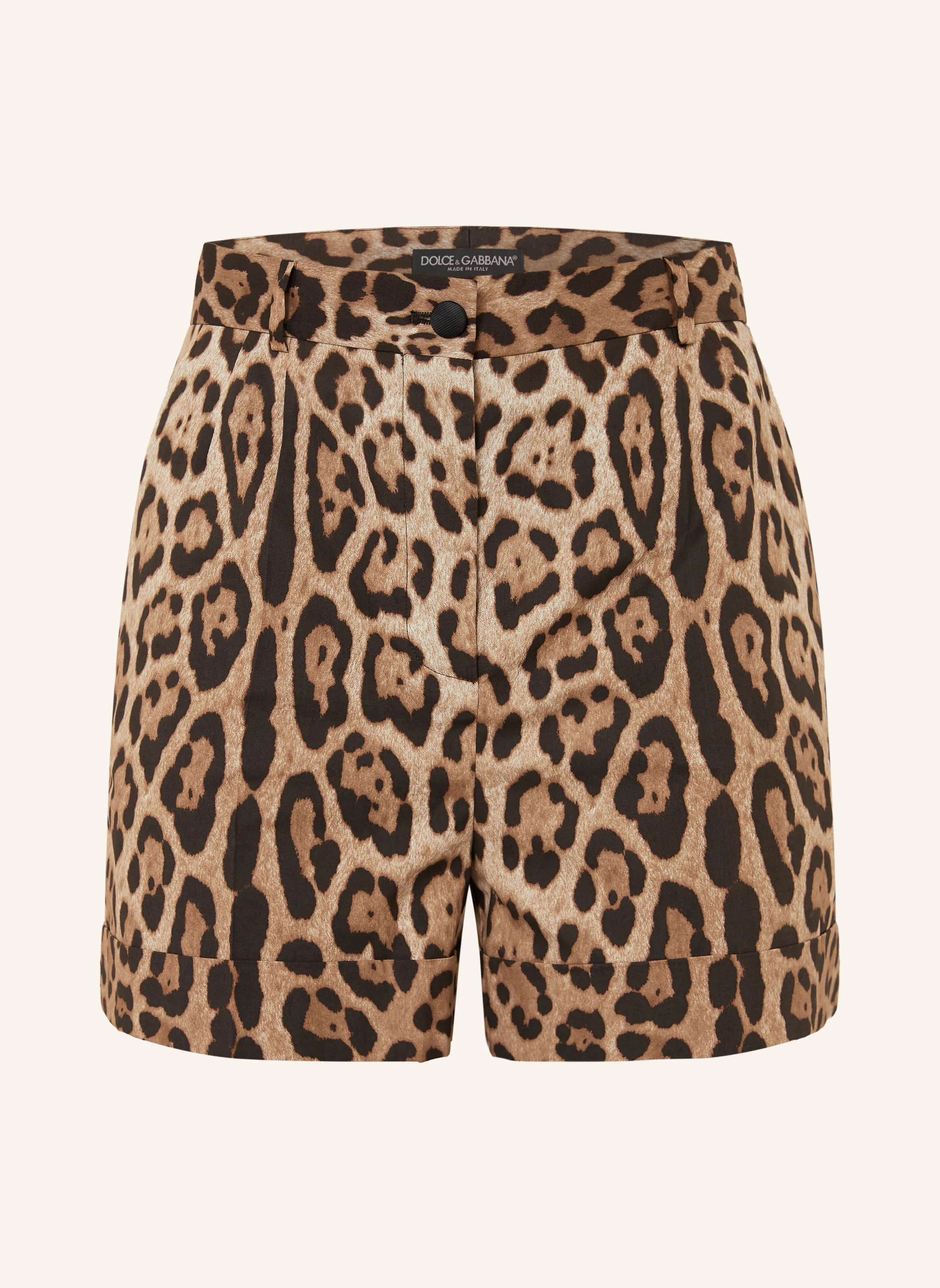 DOLCE & GABBANA Shorts in hellbraun / dunkelbraun / braun