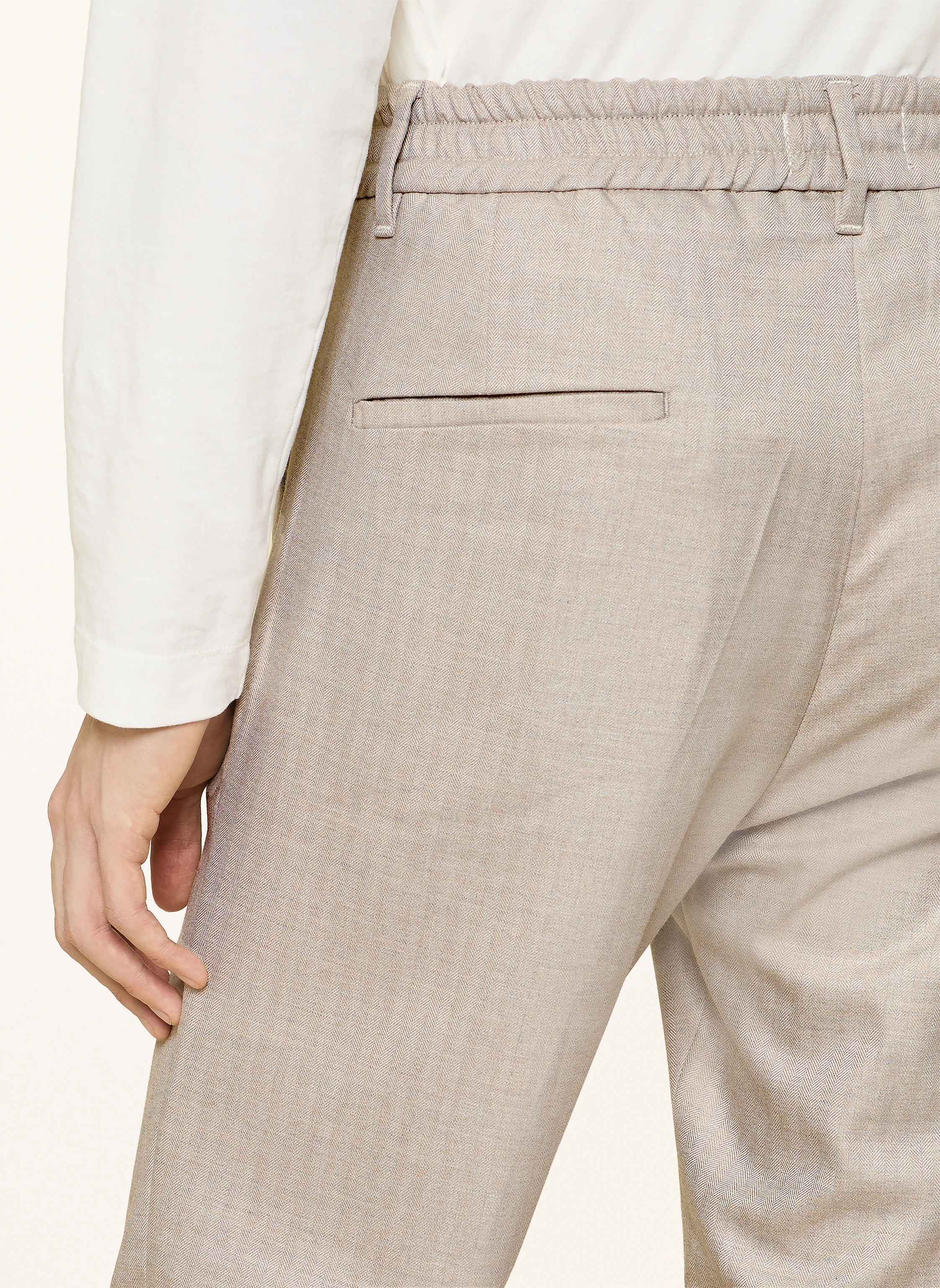 DRYKORN Chino CHASY Extra Slim Fit med forkortet benlængde: LYSEBRUN