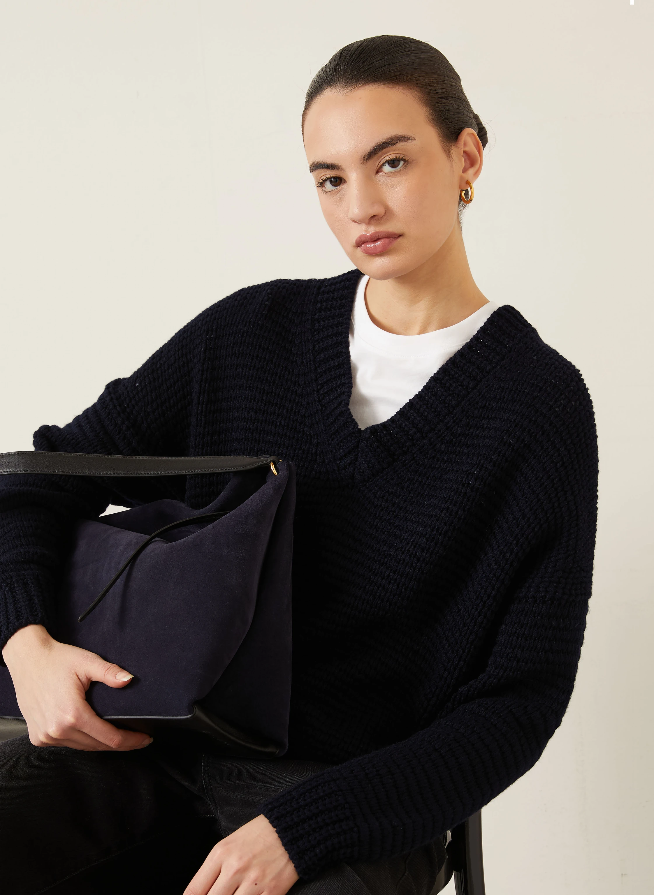 IRIS von ARNIM Cashmere sweater MAGNOLIA: DARK BLUE