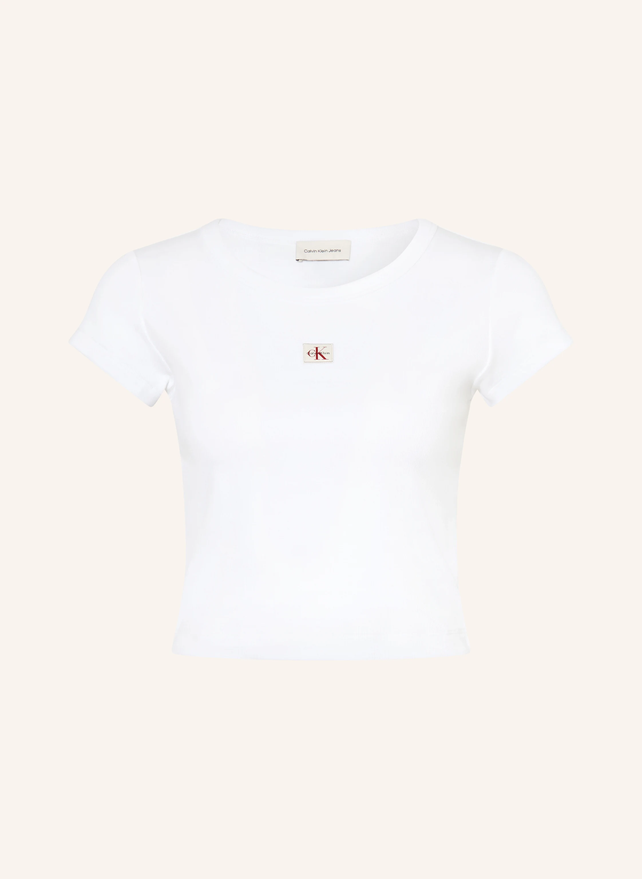 Calvin Klein Jeans cropped shirt: WHITE
