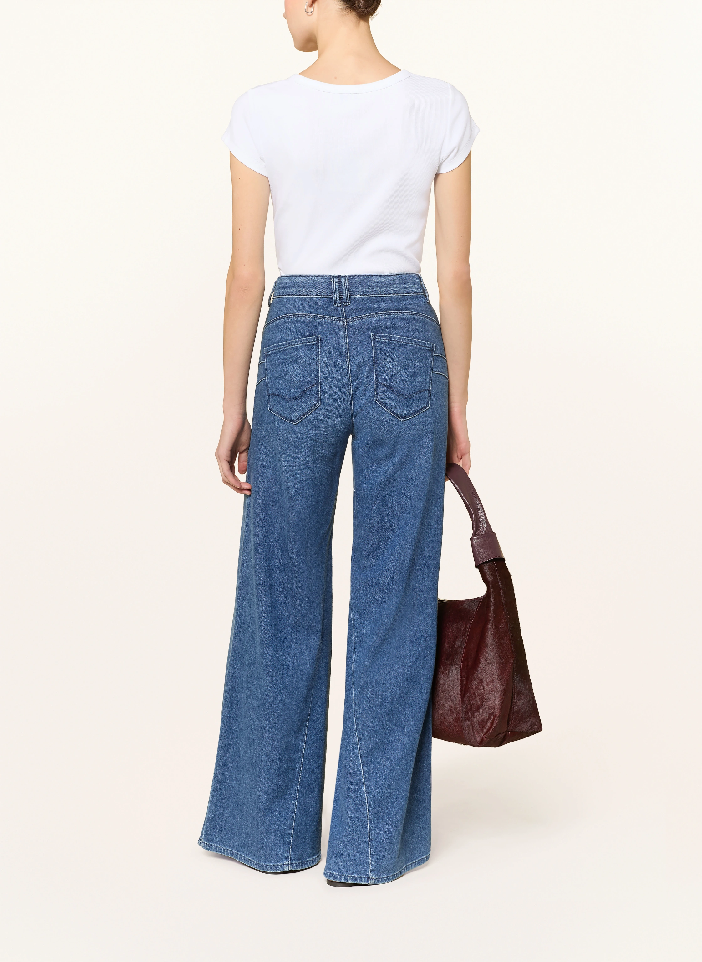 Calvin Klein Jeans cropped shirt: WHITE