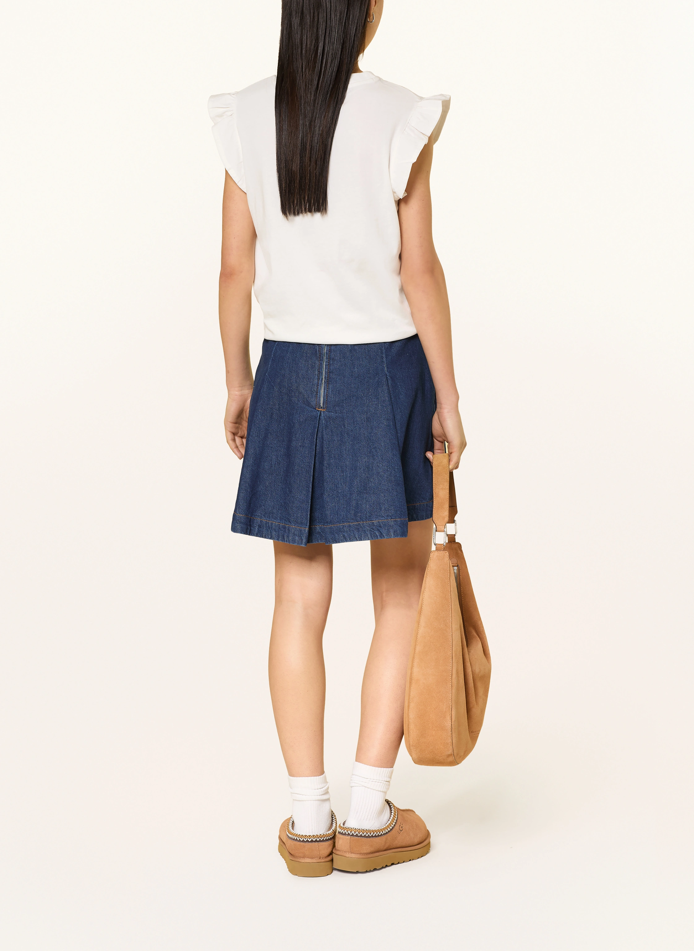 Marc O'Polo DENIM Top with ruffles: WHITE