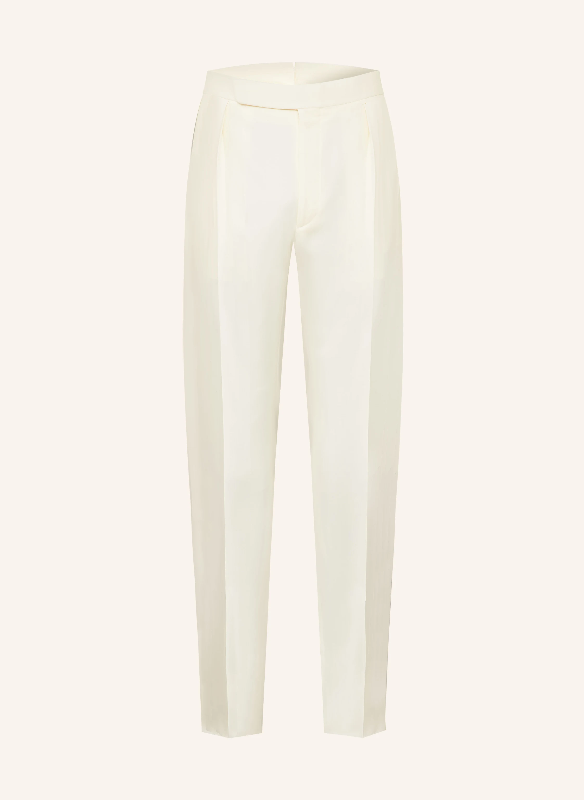 RALPH LAUREN PURPLE LABEL Regular fit pants in cream