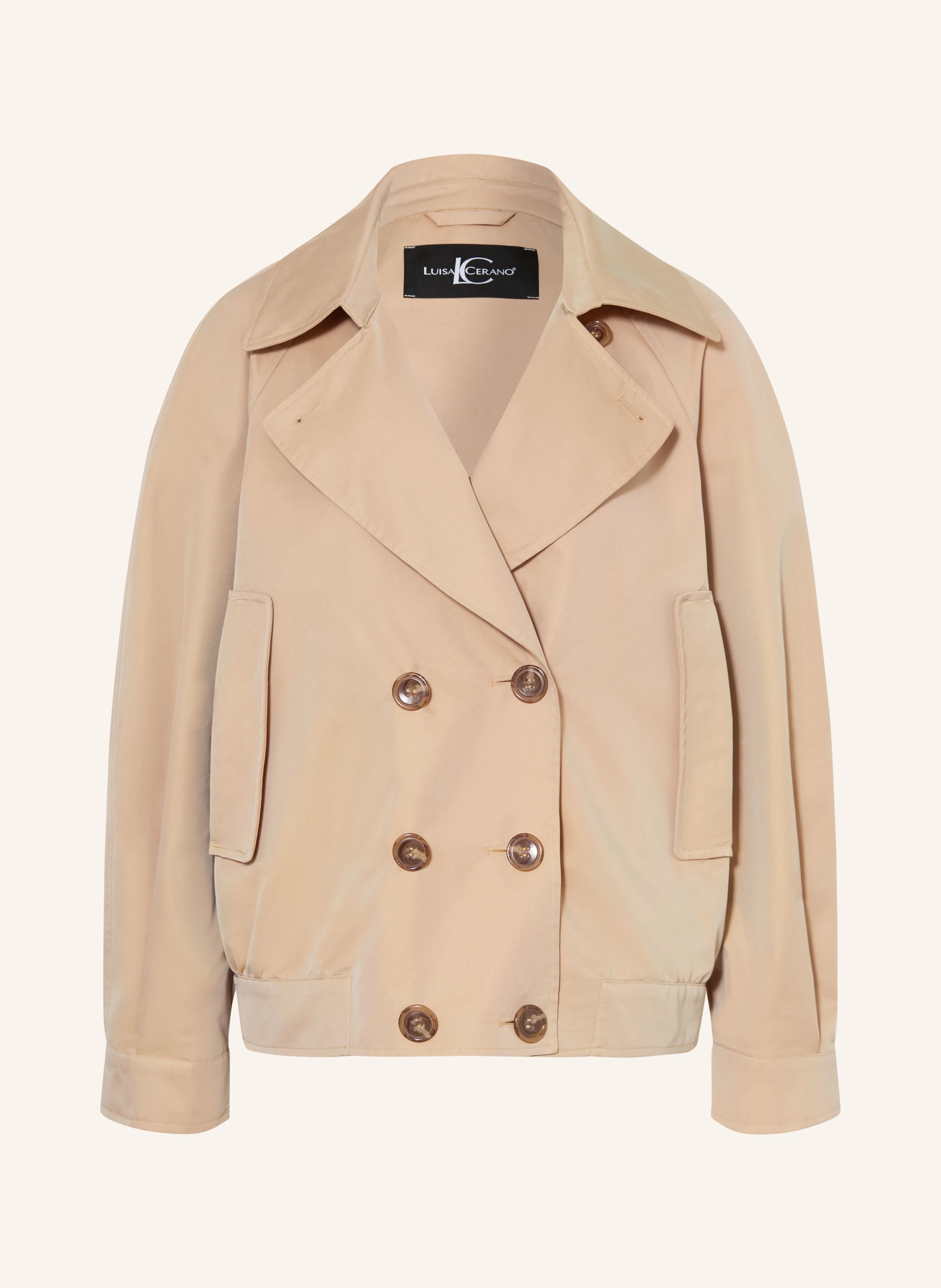LUISA CERANO trench coat: BEIGE