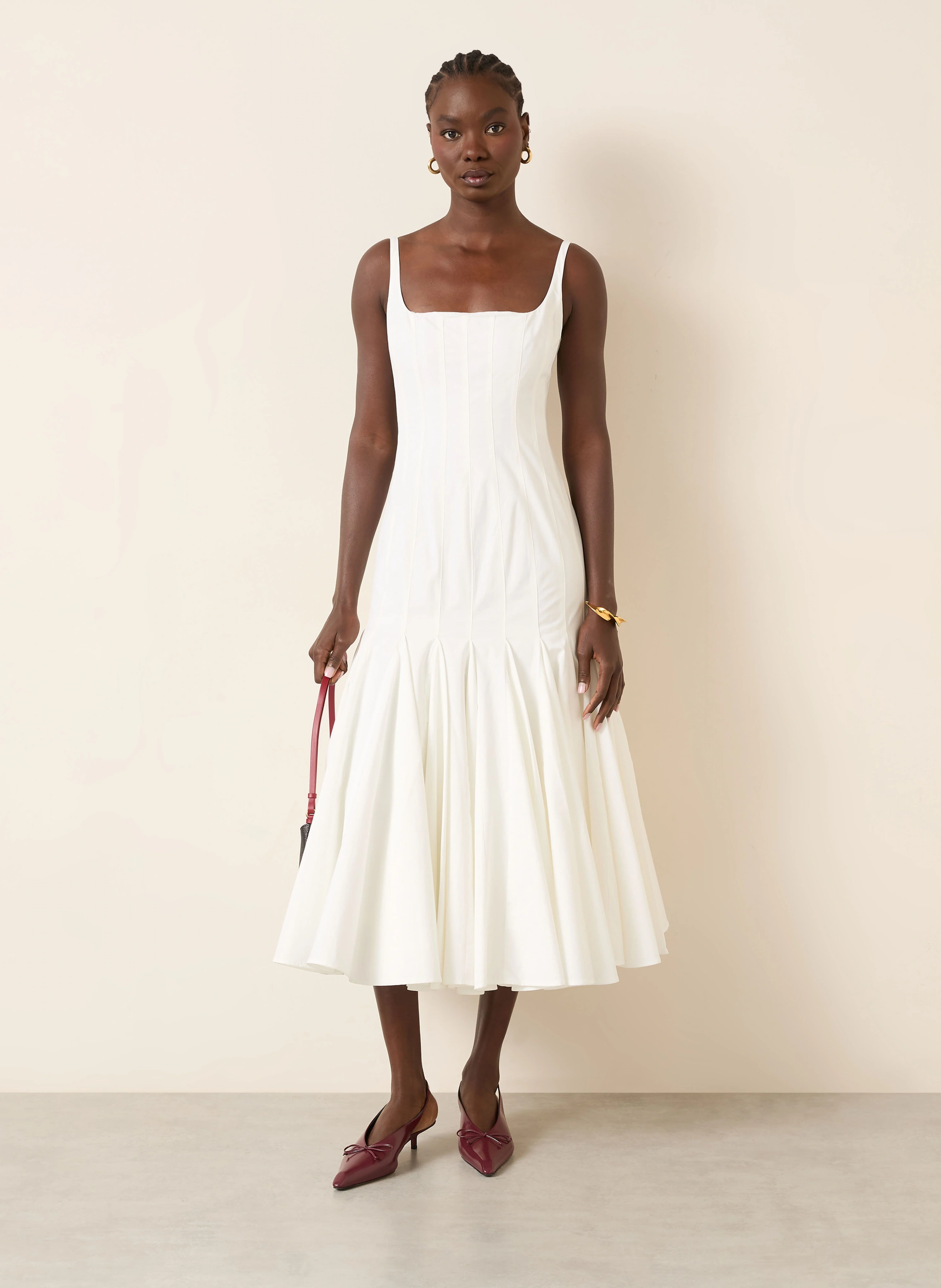 JACQUEMUS Cocktailkjole LA ROBE AGAVE: HVID