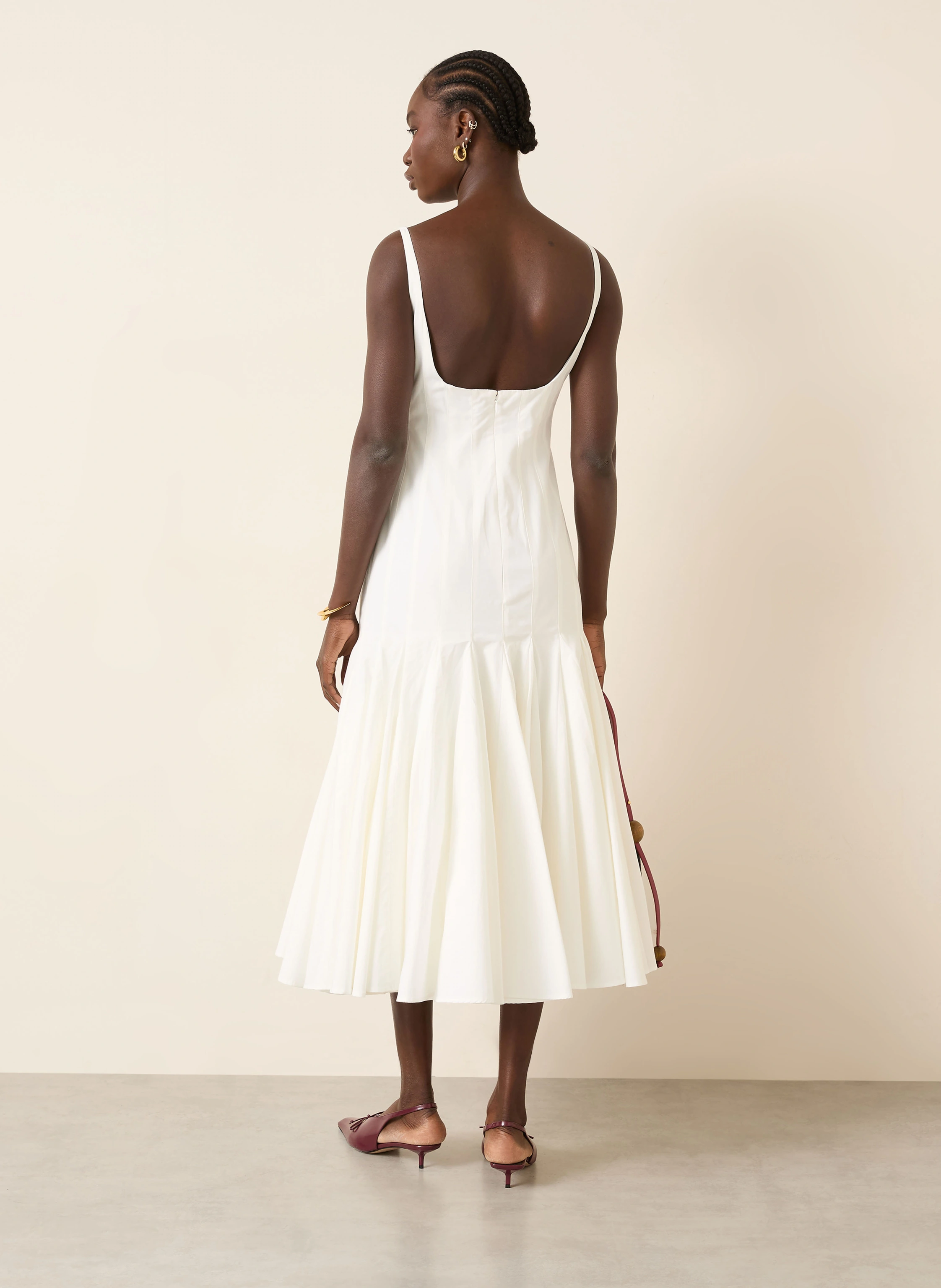 JACQUEMUS Cocktailkjole LA ROBE AGAVE: HVID