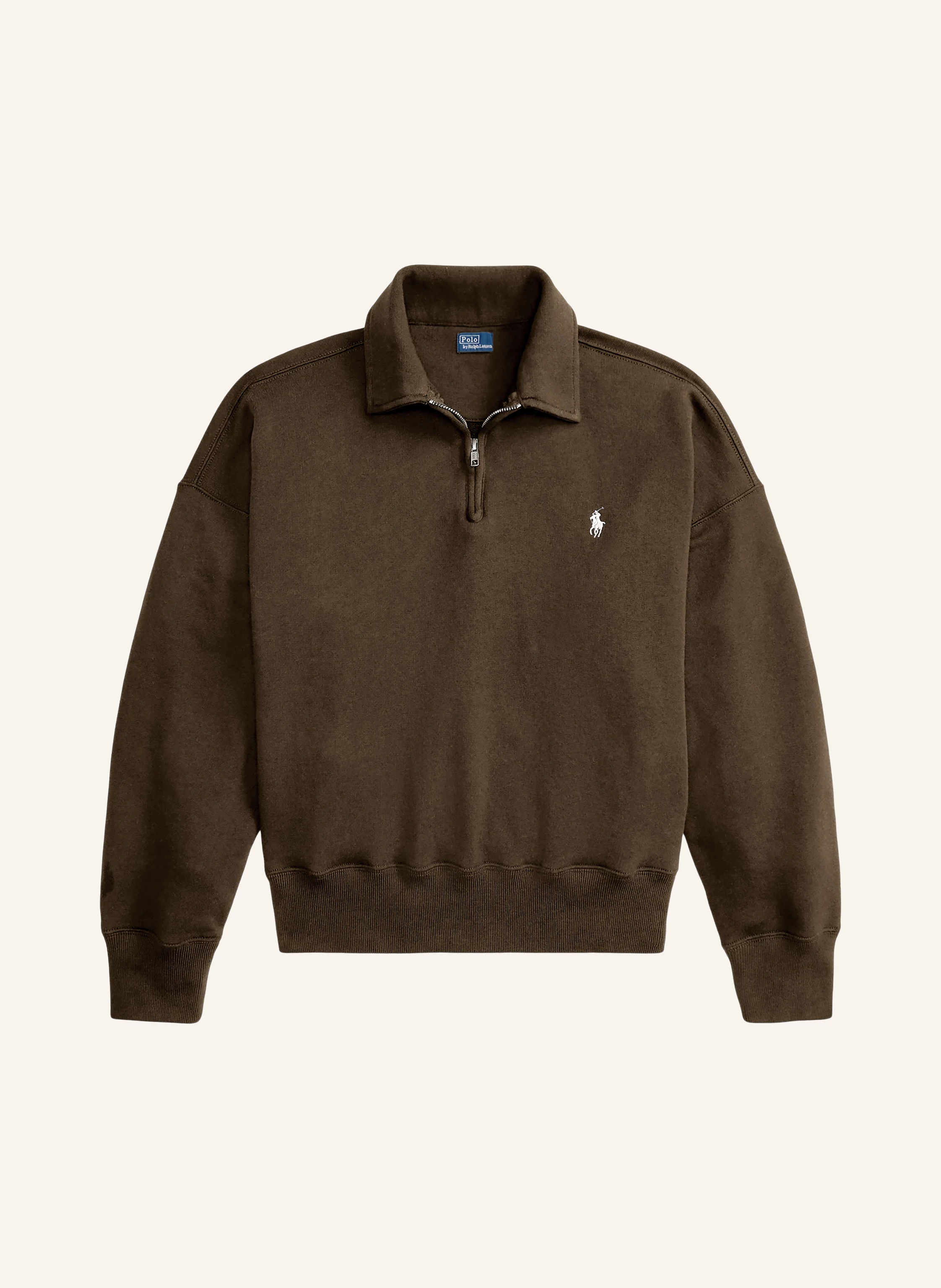 POLO RALPH LAUREN sweat troyer: DARK BROWN