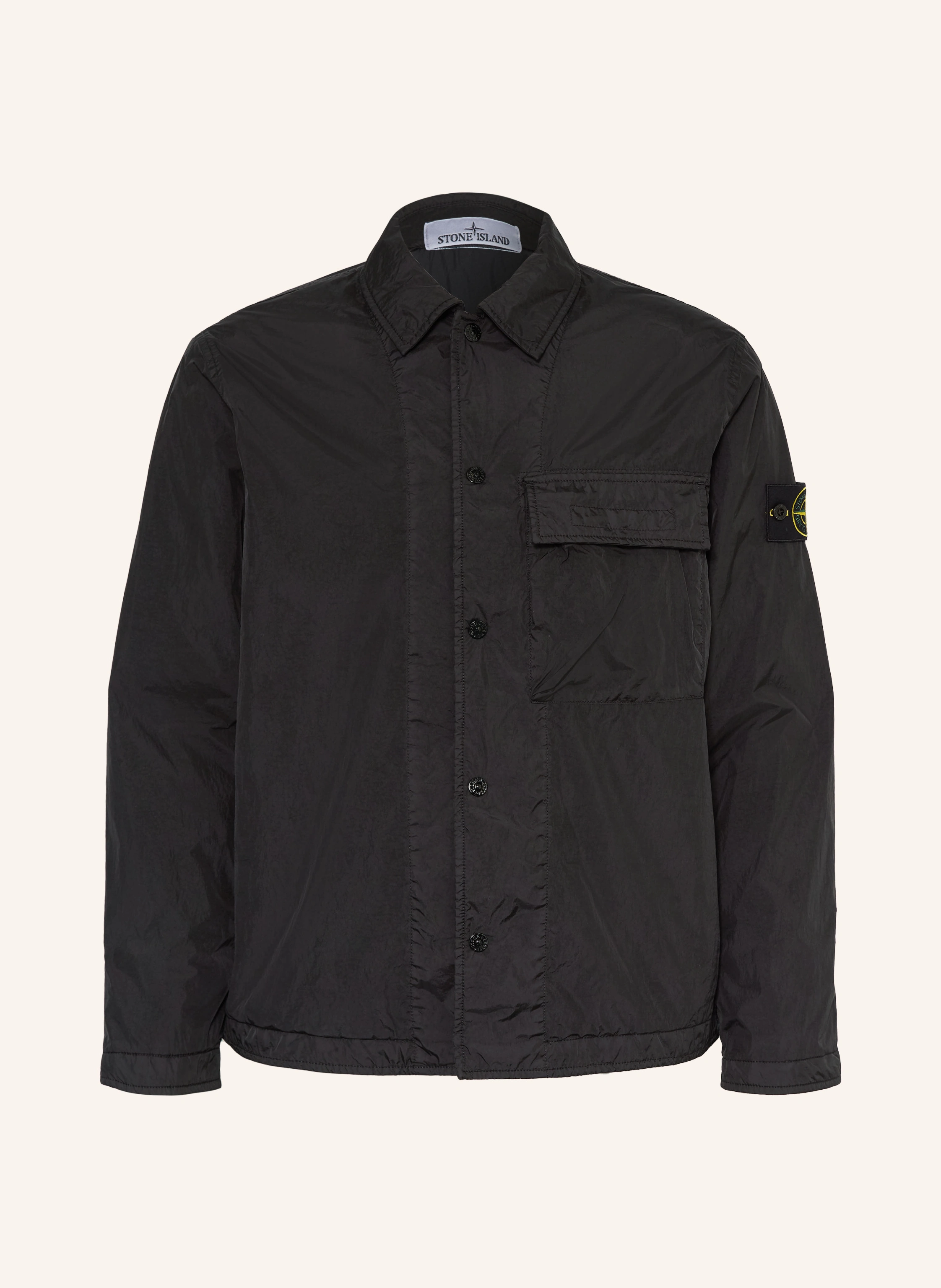STONE ISLAND overjacket in black