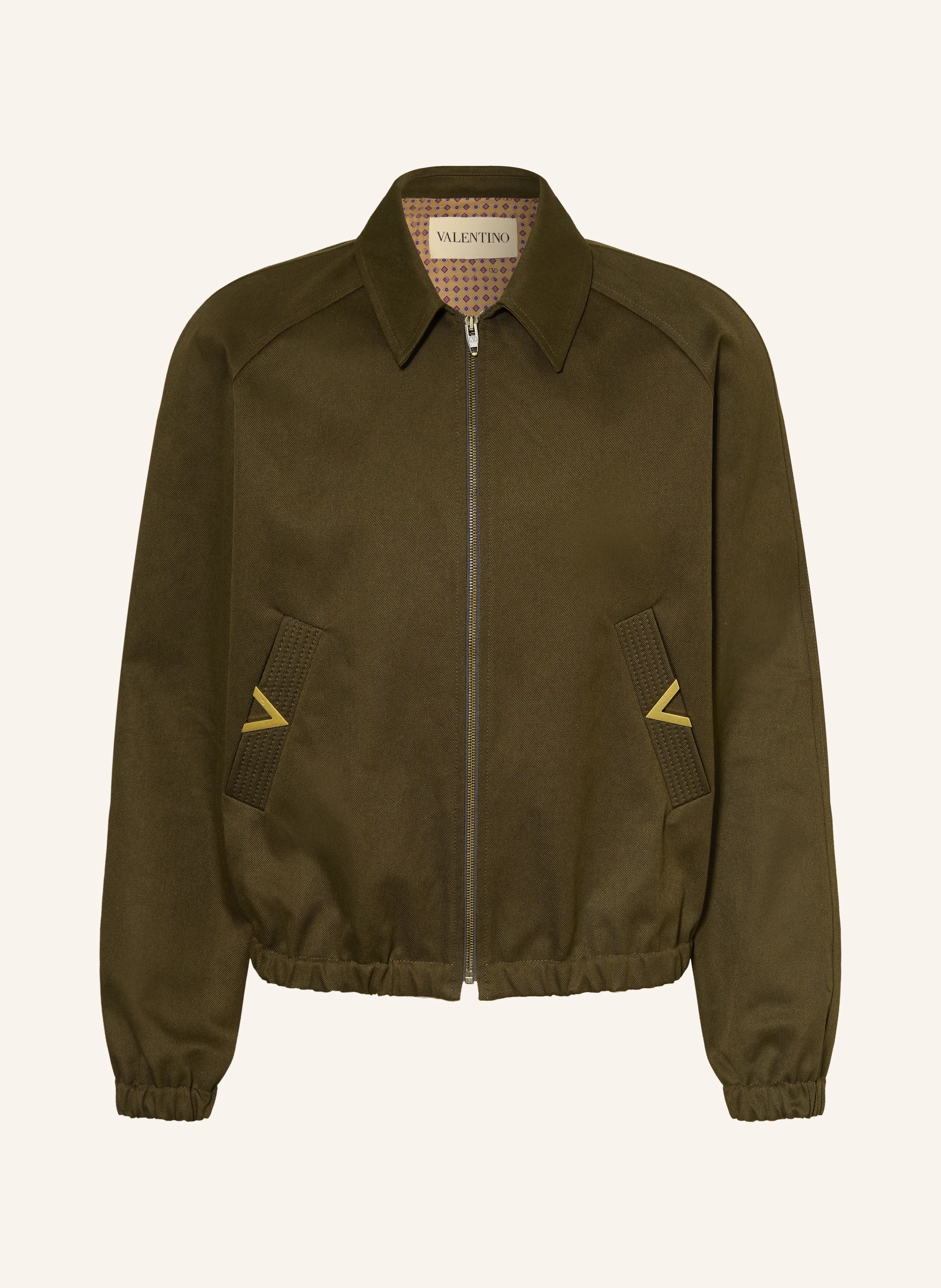 VALENTINO VGOLD blouson jacket in khaki