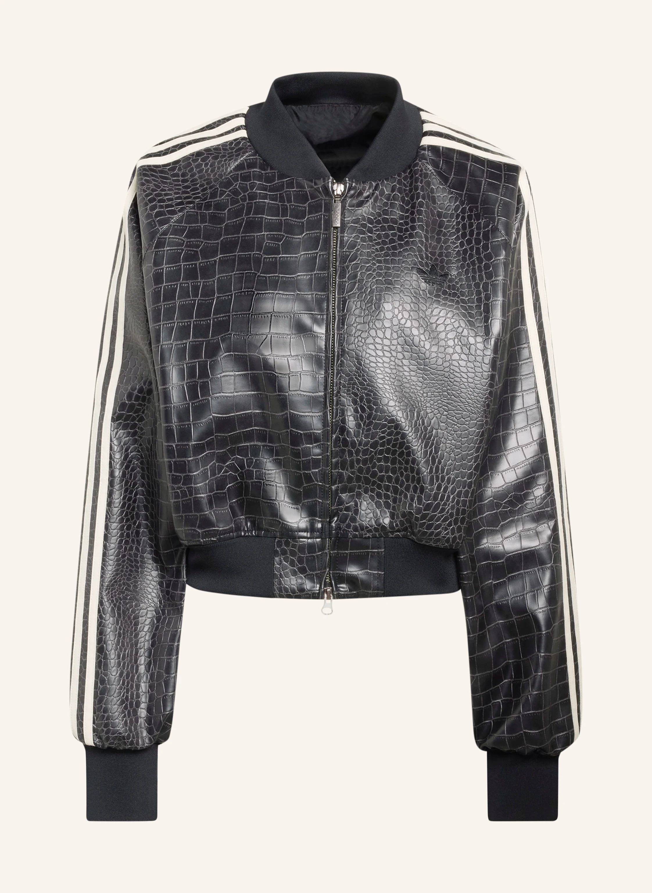 adidas Originals SST PLEATHER leather-look blouson in black / ecru