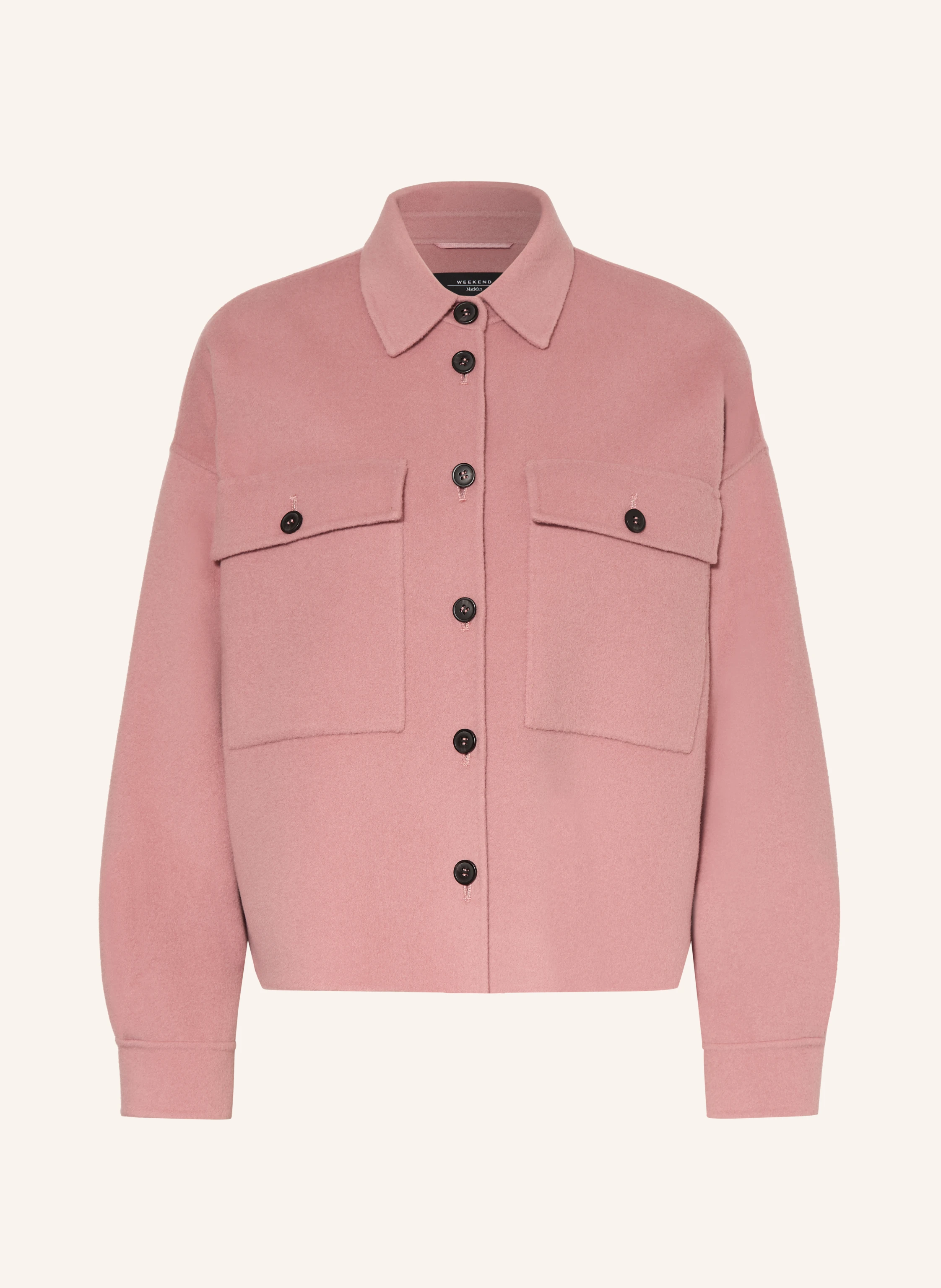 WEEKEND MaxMara ウールコート サーモンピンク S WEEKEND Max Mara Overjacket ZERBINO in dusky pink