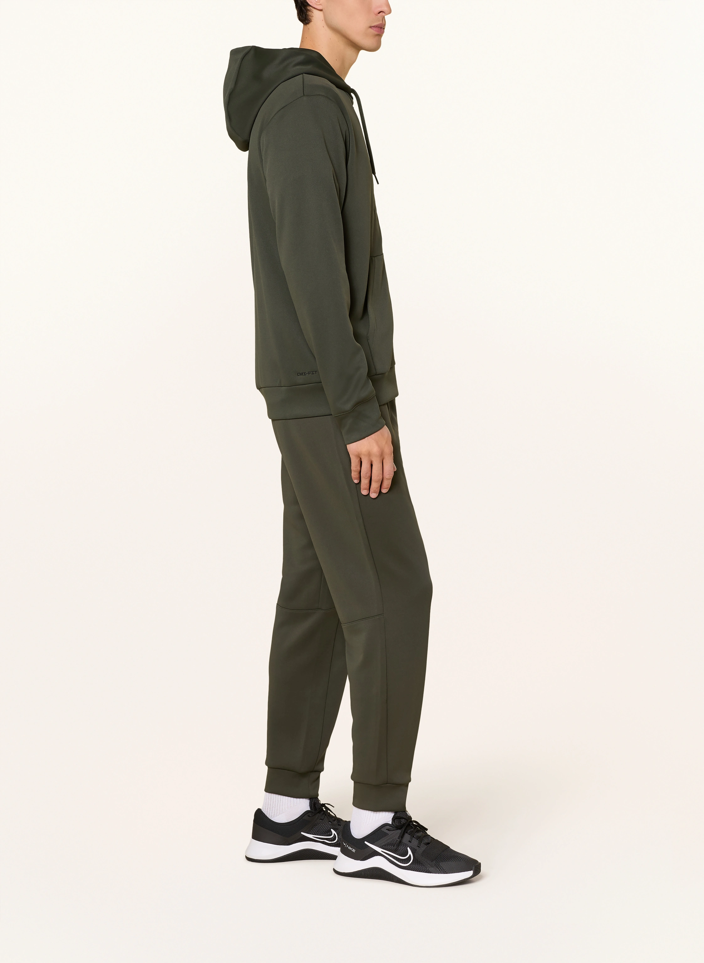 Nike Træningsjakke DRI-FIT UV FLEX FLEECE: MØRKEGRØN / SORT