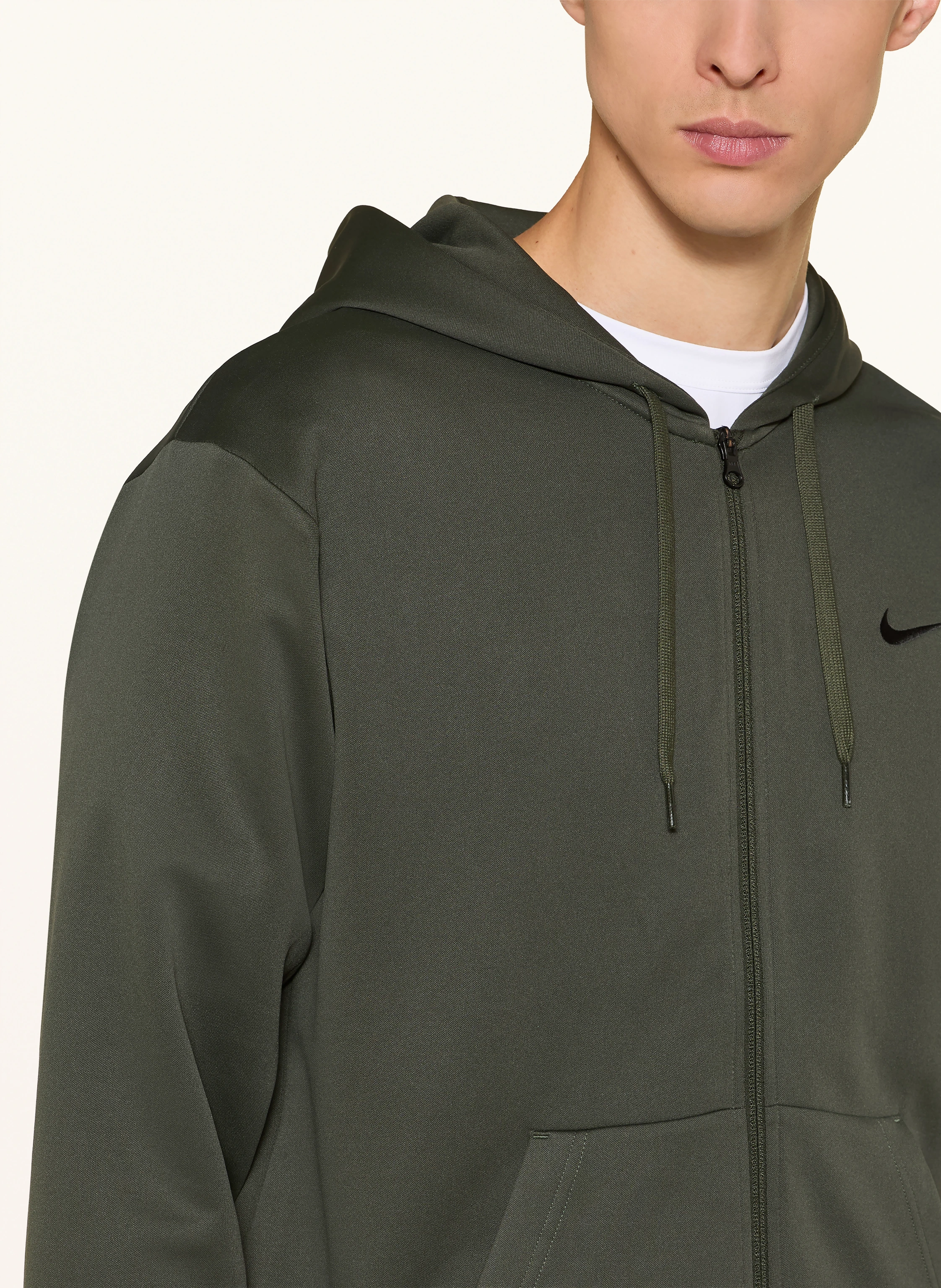 Nike Træningsjakke DRI-FIT UV FLEX FLEECE: MØRKEGRØN / SORT