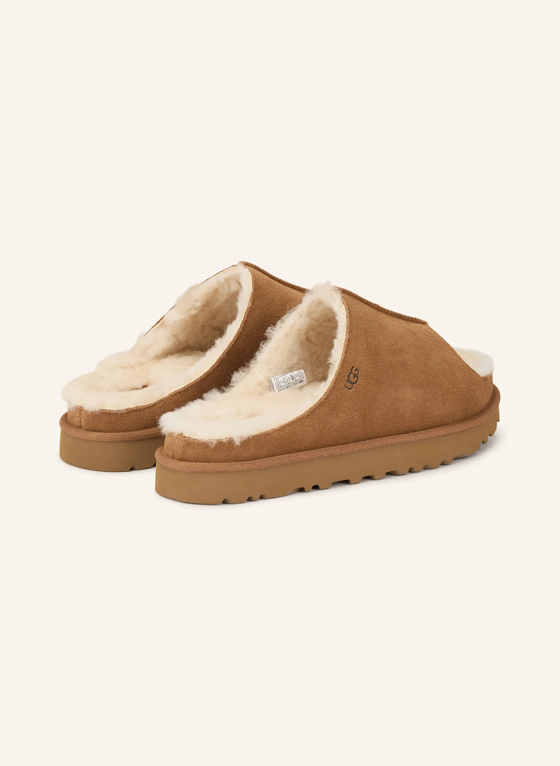 UGG GREENPORT SLIDE mules: BROWN / LIGHT BROWN