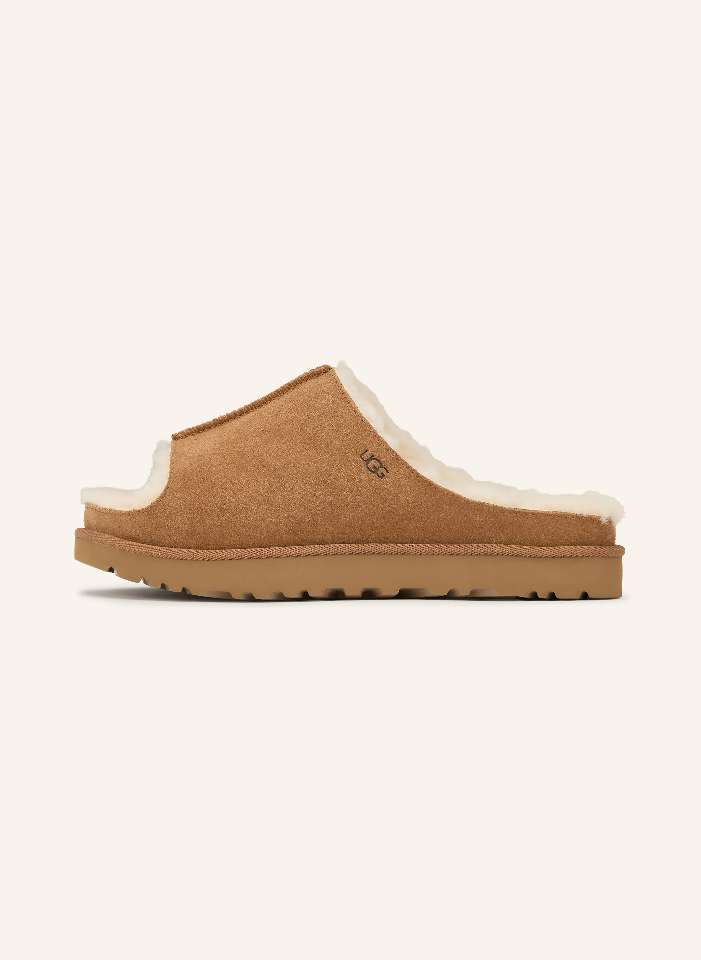 UGG GREENPORT SLIDE mules: BROWN / LIGHT BROWN