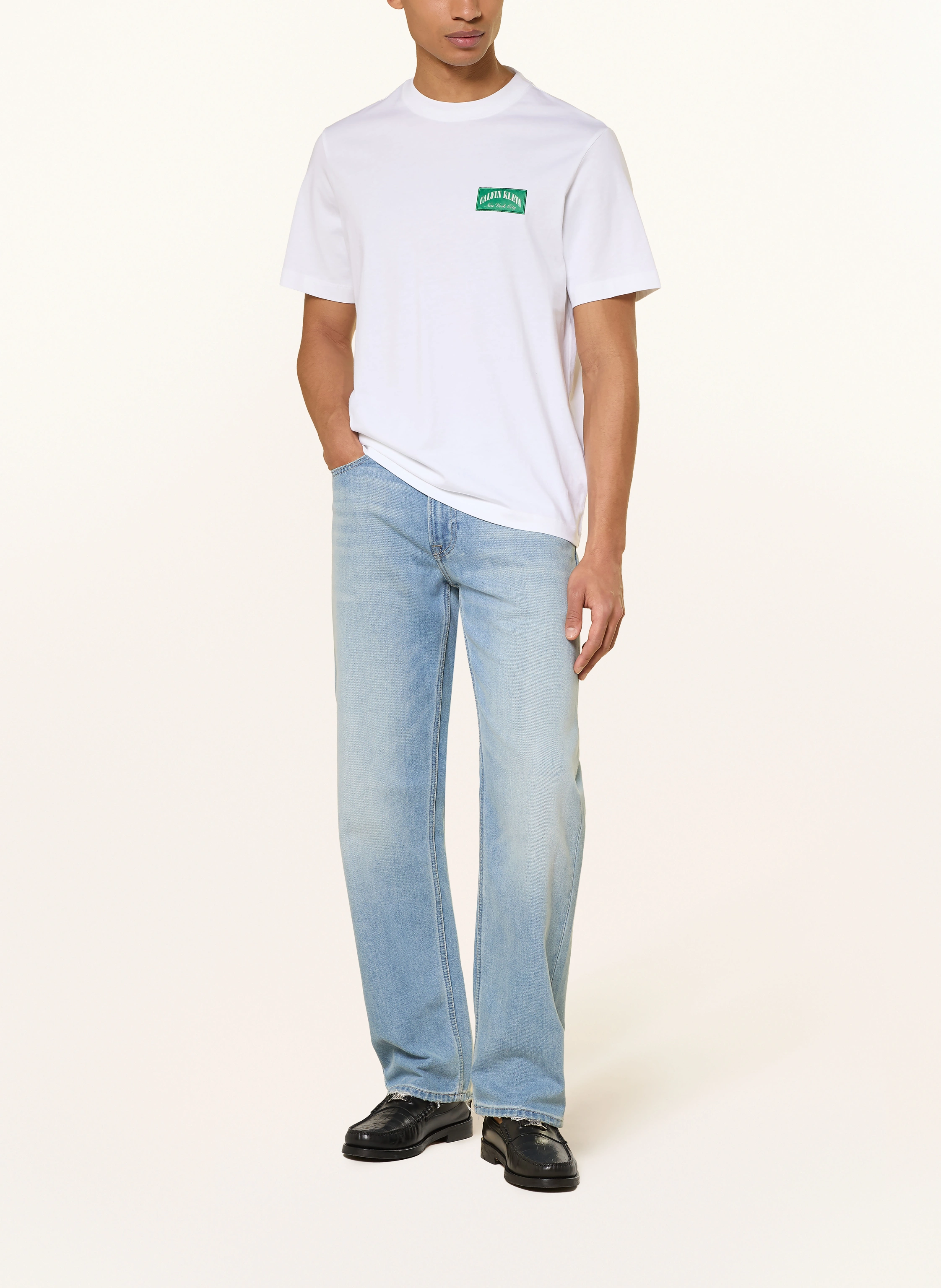 Calvin Klein Jeans T-Shirt: WEISS / GRÜN