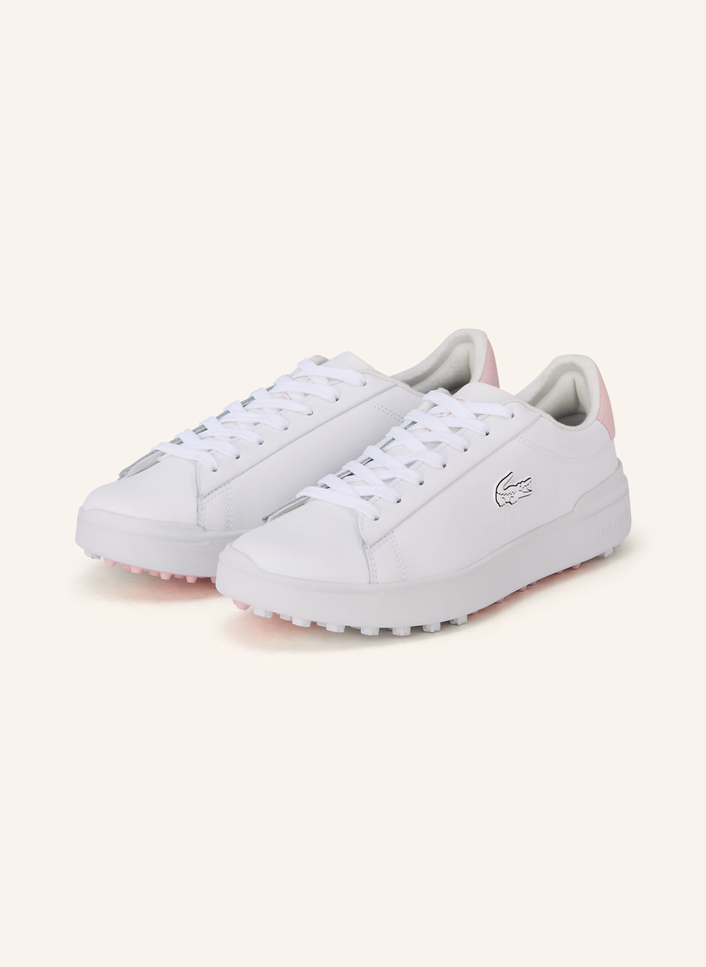 LACOSTE CARNABY GOLF golf shoes: WHITE / LIGHT PINK