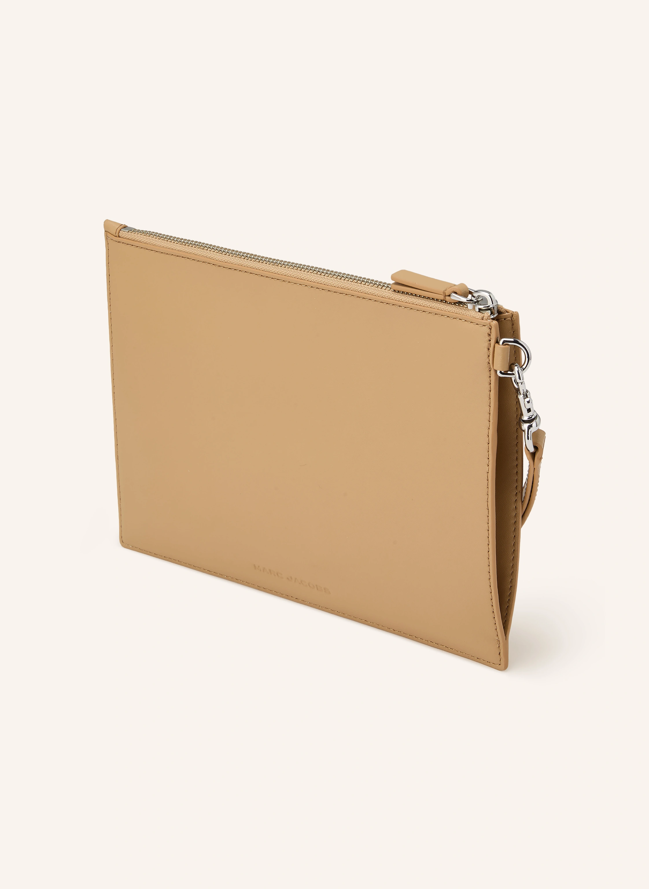 MARC JACOBS Pouch THE RUNWAY ILLUSTRATION WRISTLET: KAMEL / SILVER / VIT