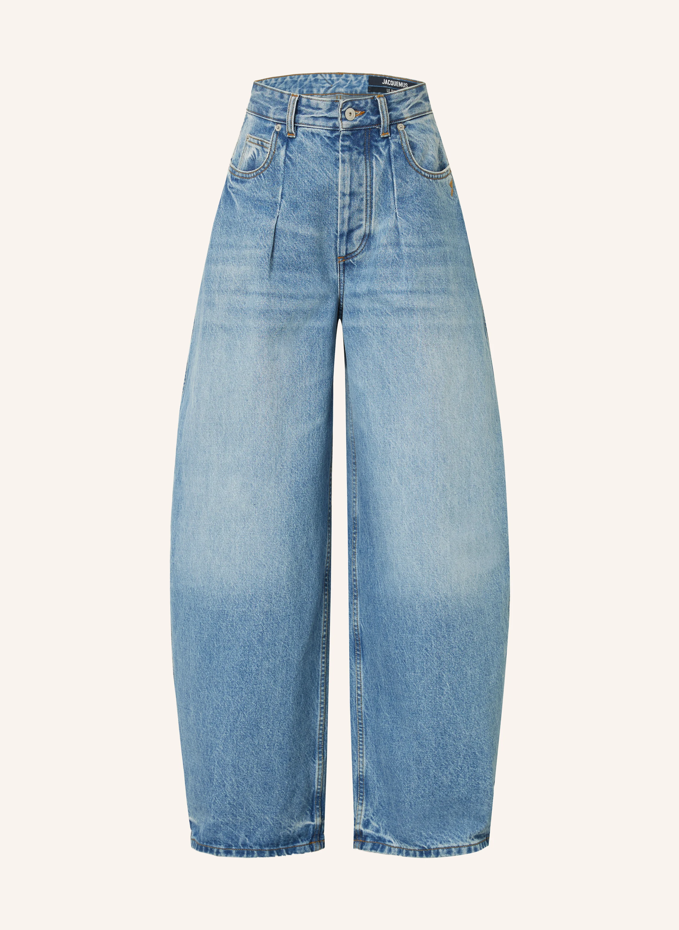 JACQUEMUS Barrel jeans LE DE-NÎMES OVALO in 33c blue/tabac 