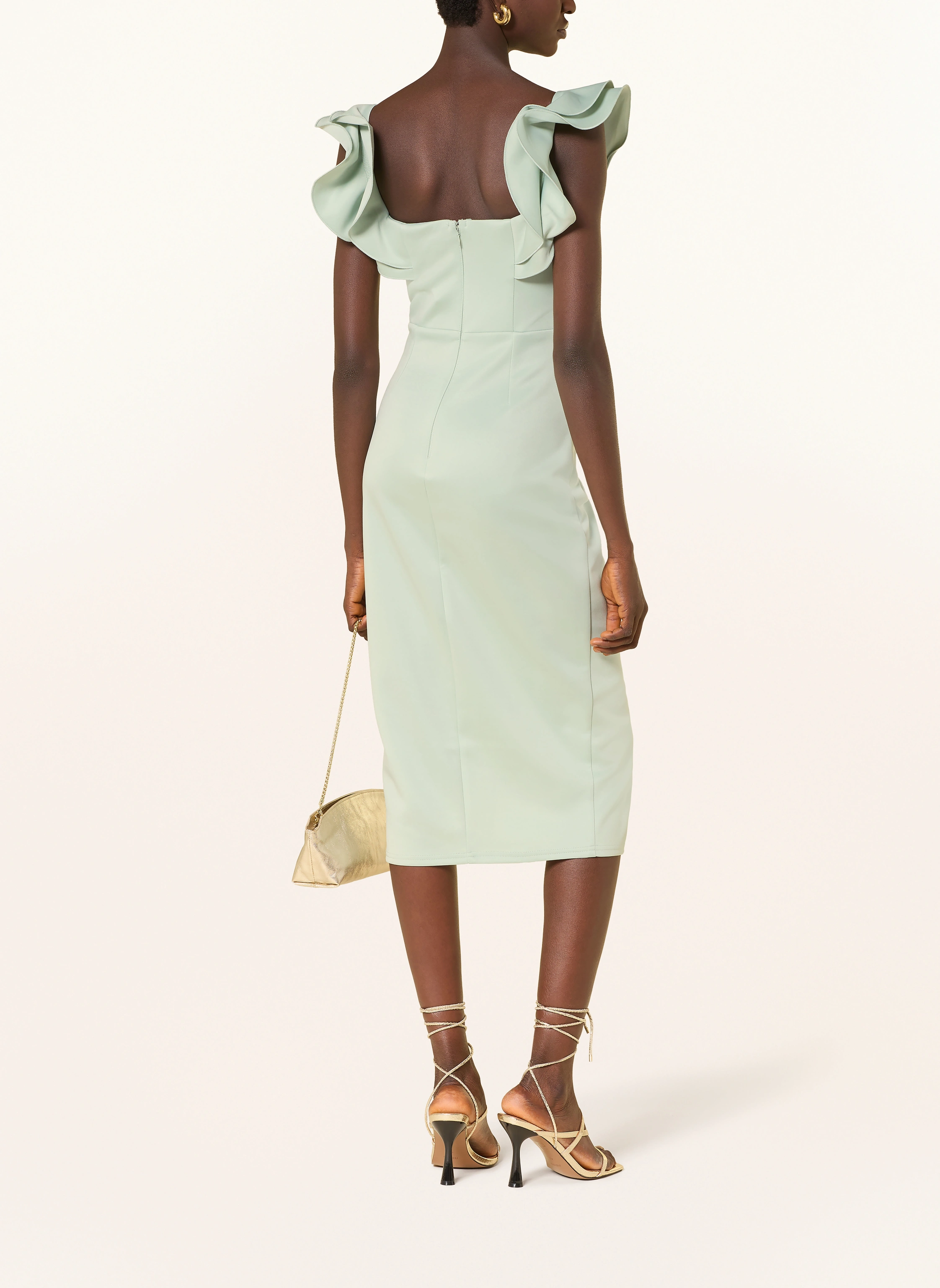 lipsy mint green dress Womens Lipsy Mint Green Halter Neck Scarf Satin Maxi Dress 12