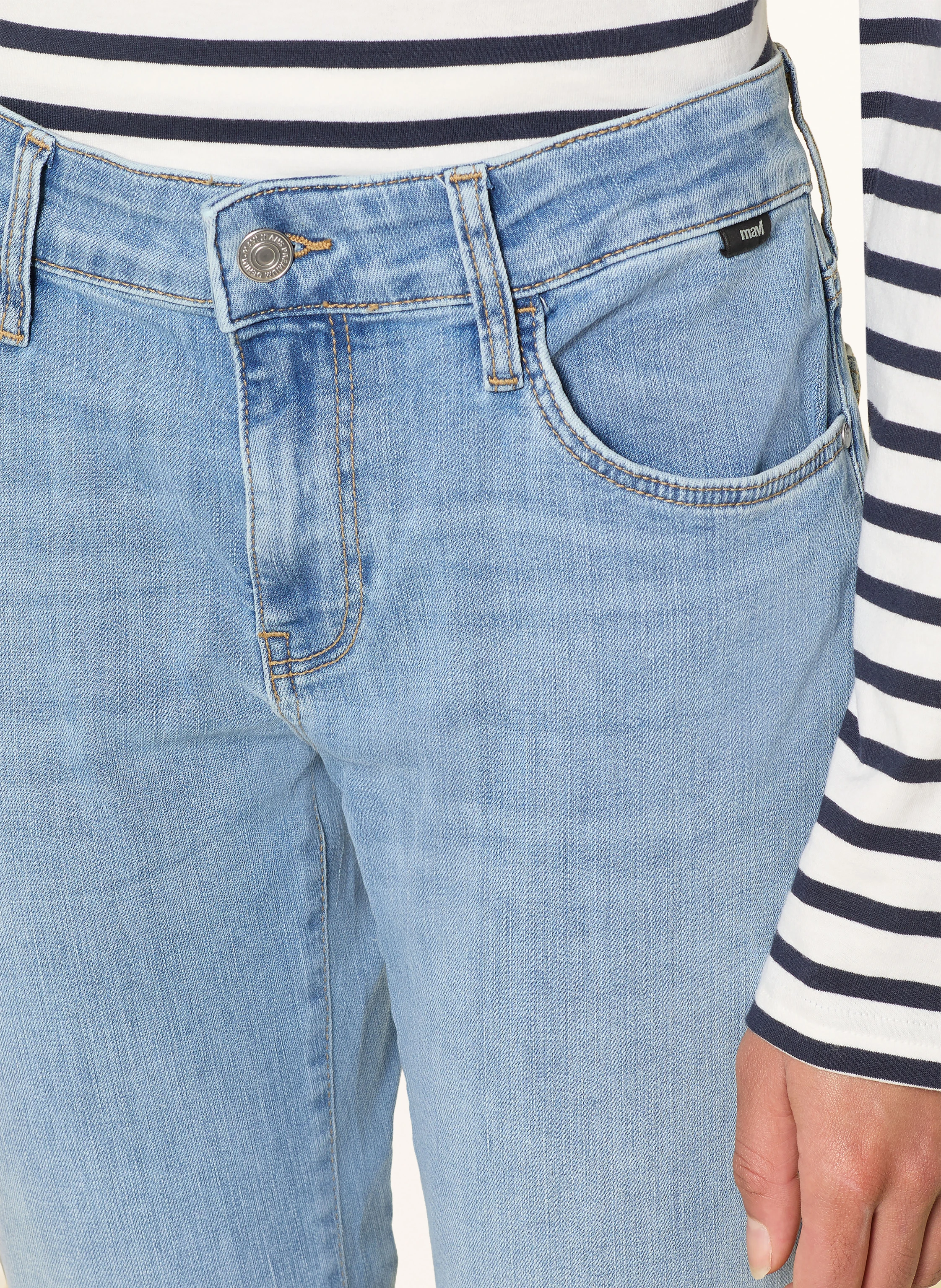 Mavi Adriana Skinny Jeans voor dames, Donker Indigo Str, 27W / 28L