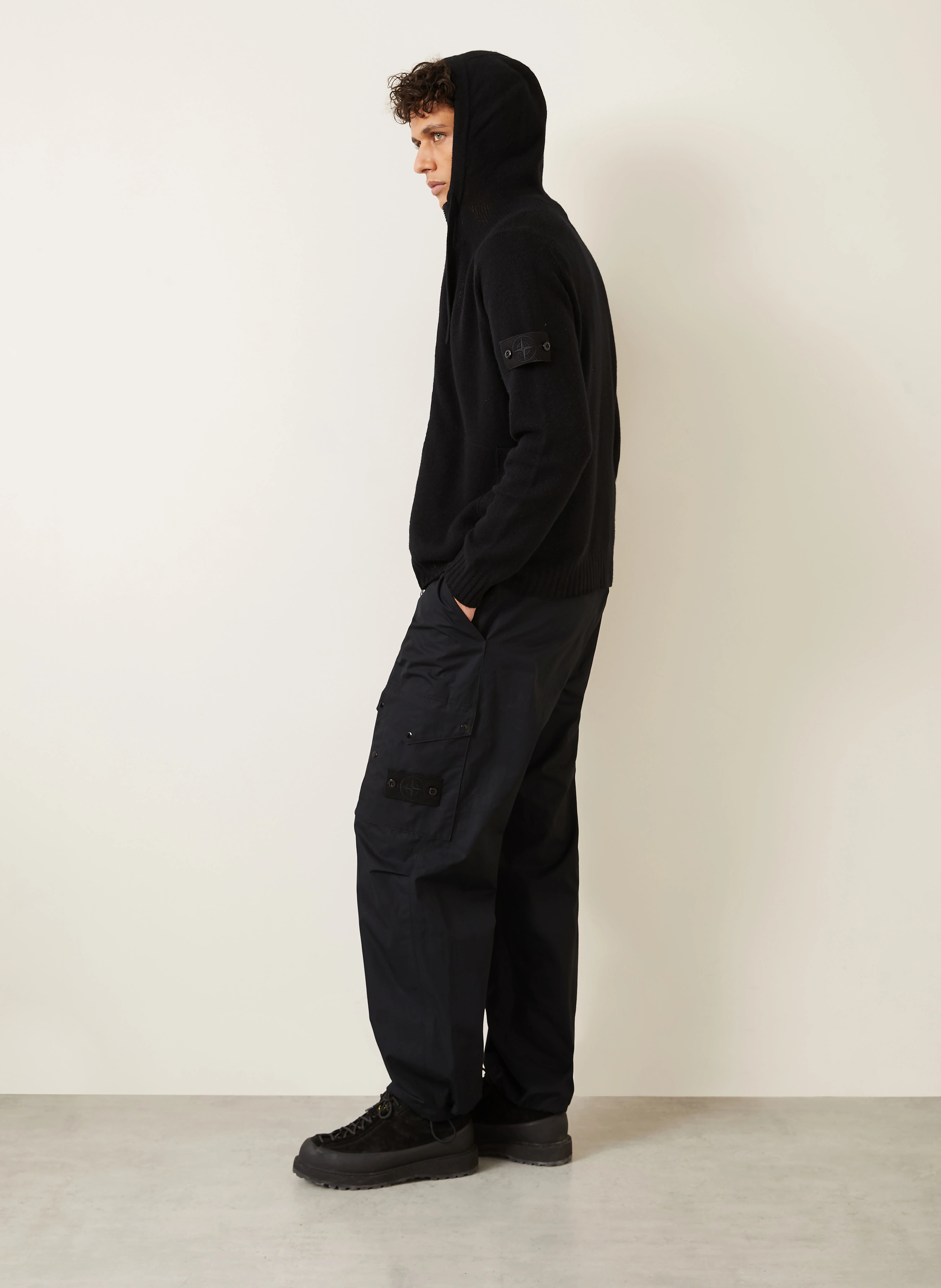 STONE ISLAND GHOST Cargo Pants Regular Fit in black