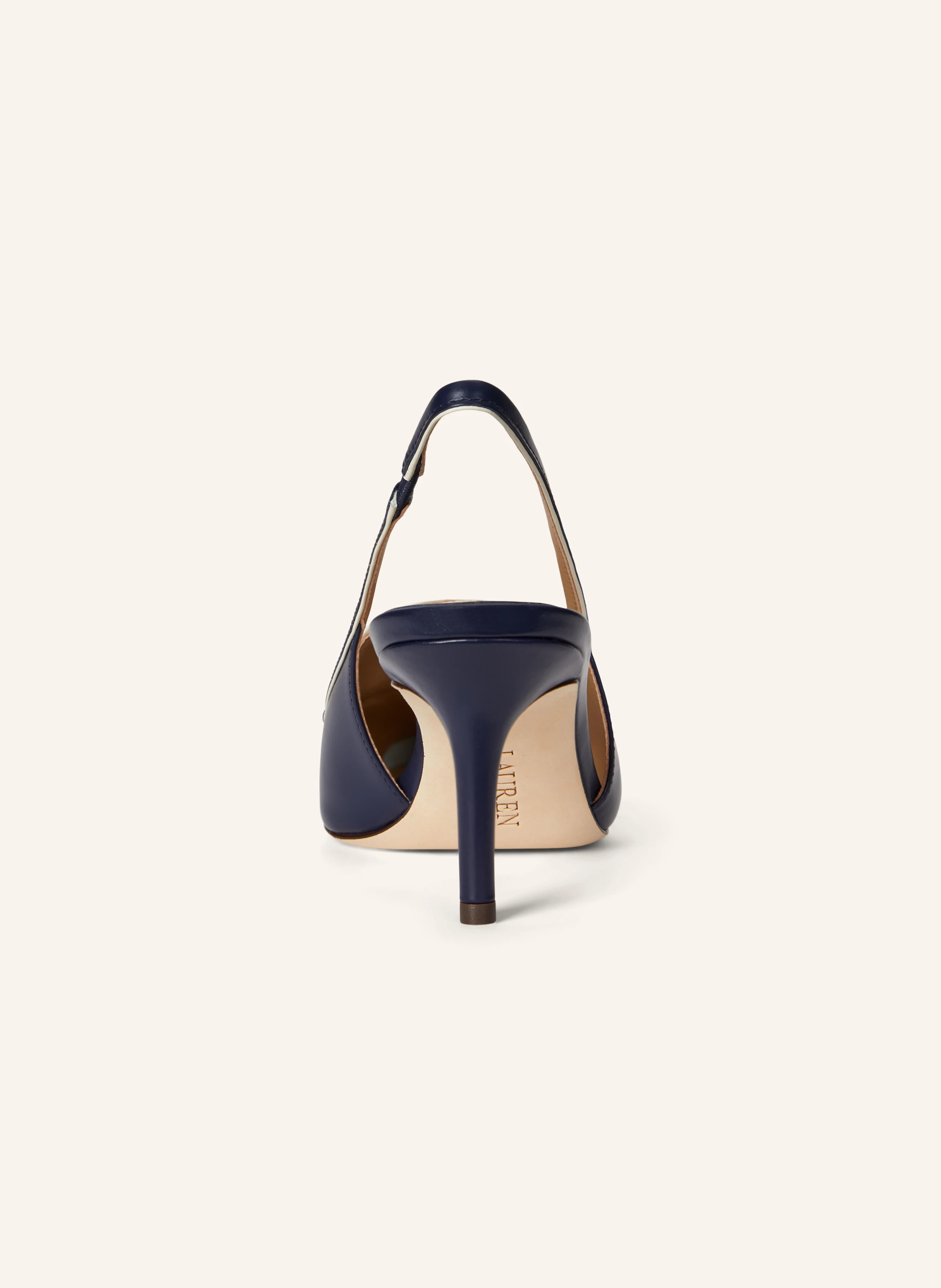 LAUREN RALPH LAUREN Sling pumps KHLOE: DARK BLUE / ECRU