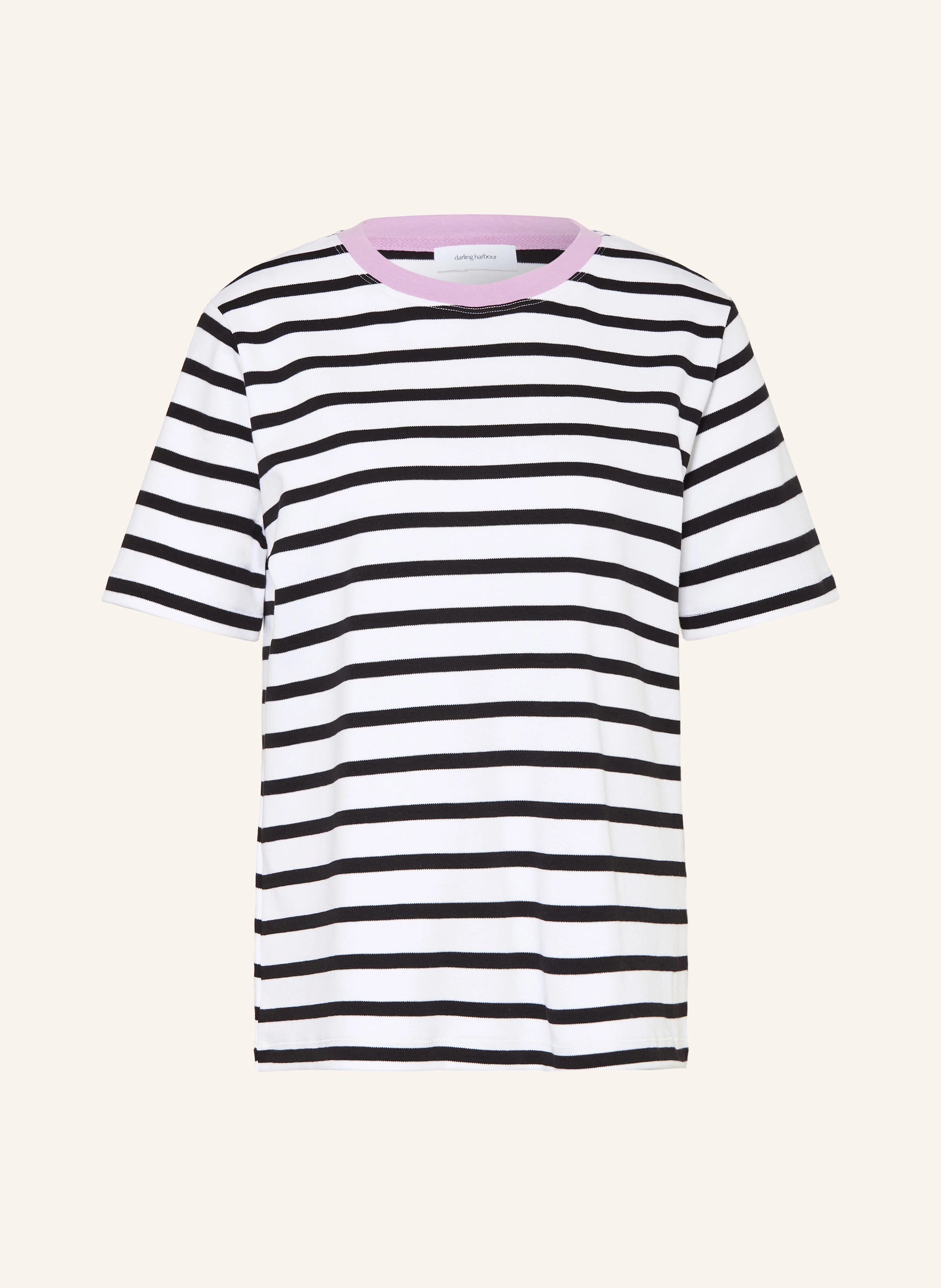 darling harbour T-shirt: white / black / candy