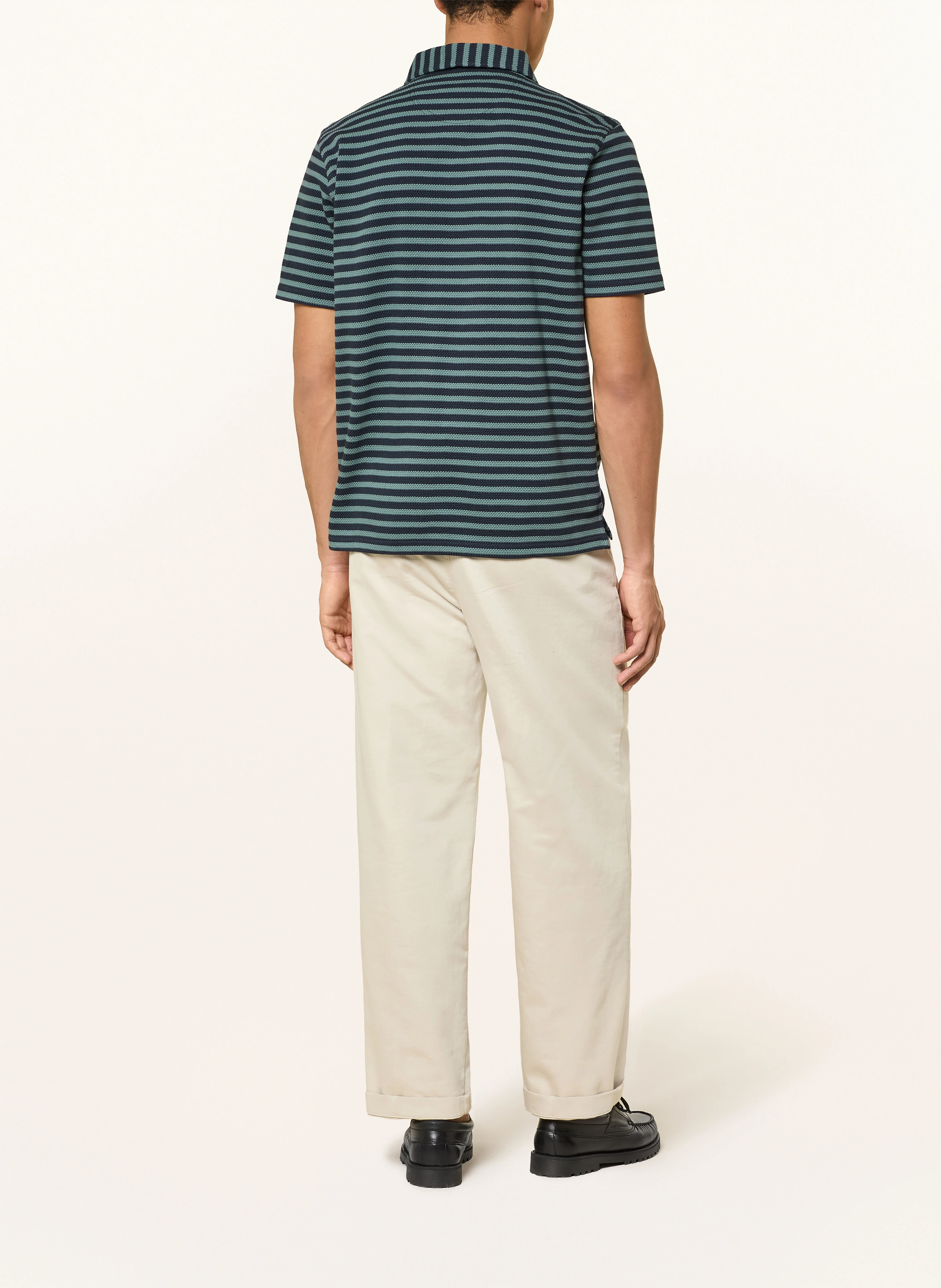Barbour Knitted polo shirt FARLAM: DARK BLUE / TEAL