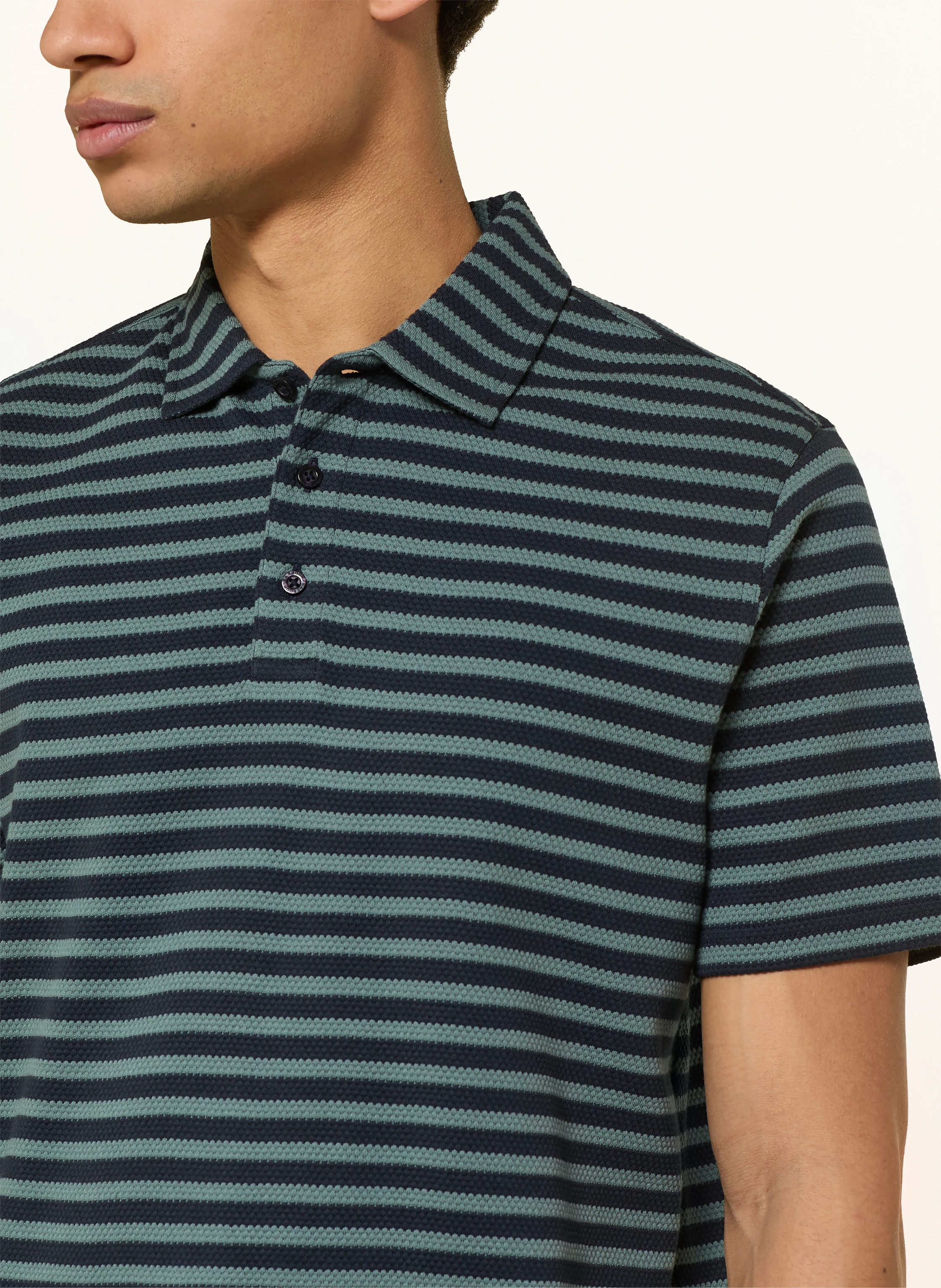 Barbour Knitted polo shirt FARLAM: DARK BLUE / TEAL