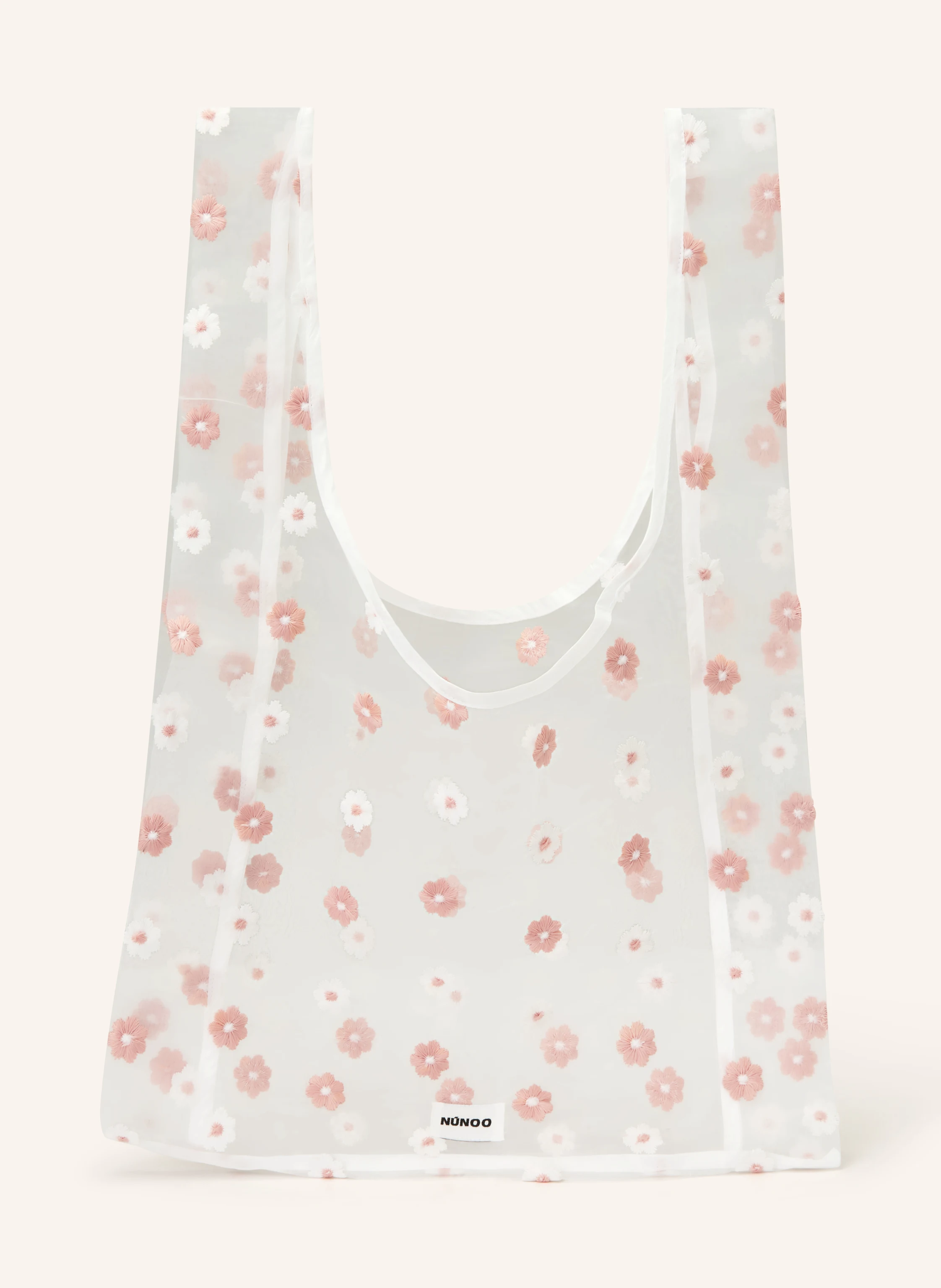 NÚNOO BELINDA LARGE handbag: WHITE / ROSE