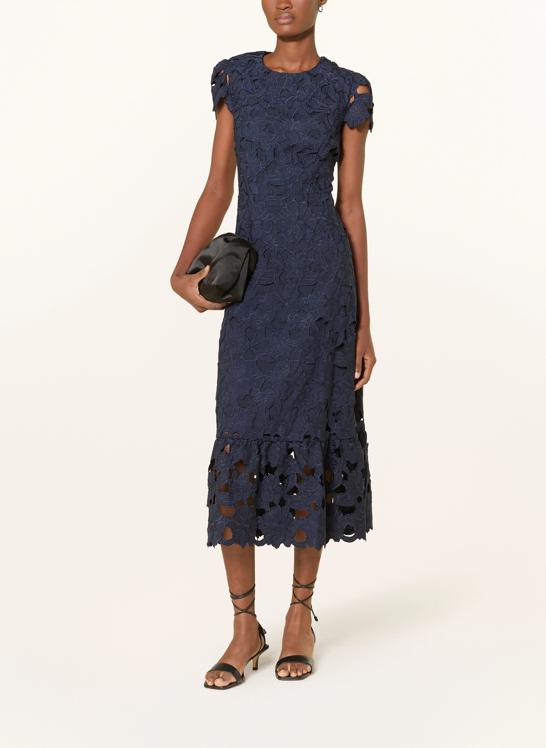 Phase Eight LEILANI lace dress in dark blue
