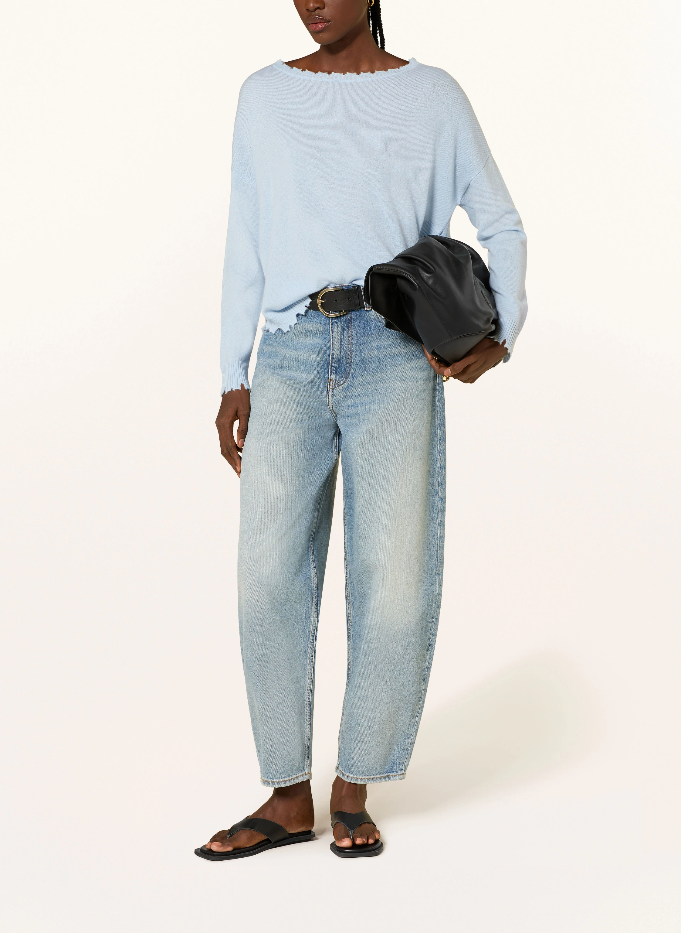KUJTEN Cashmere sweater MELAH: LIGHT BLUE