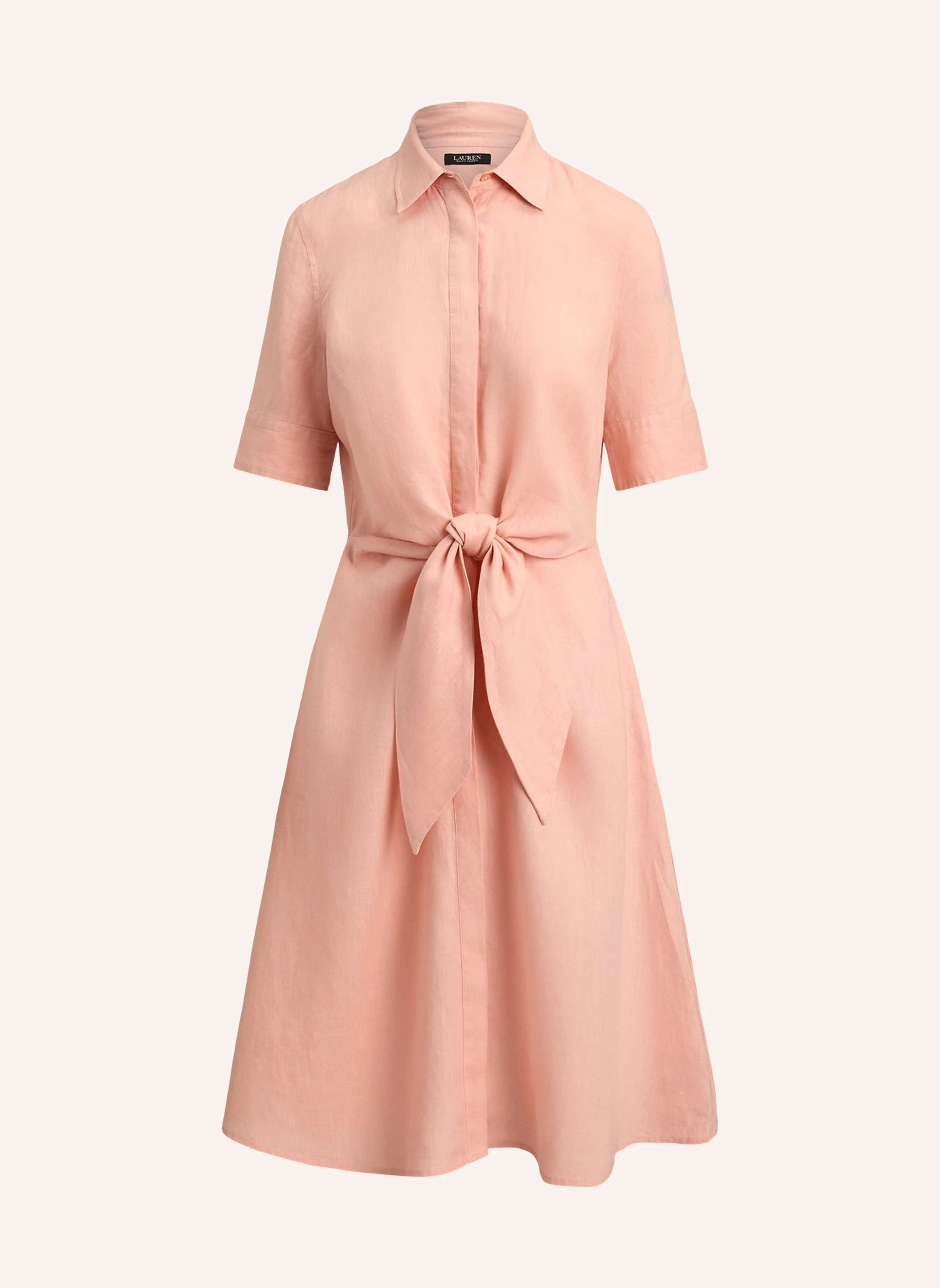 LAUREN RALPH LAUREN Shirt dress in linen in rose
