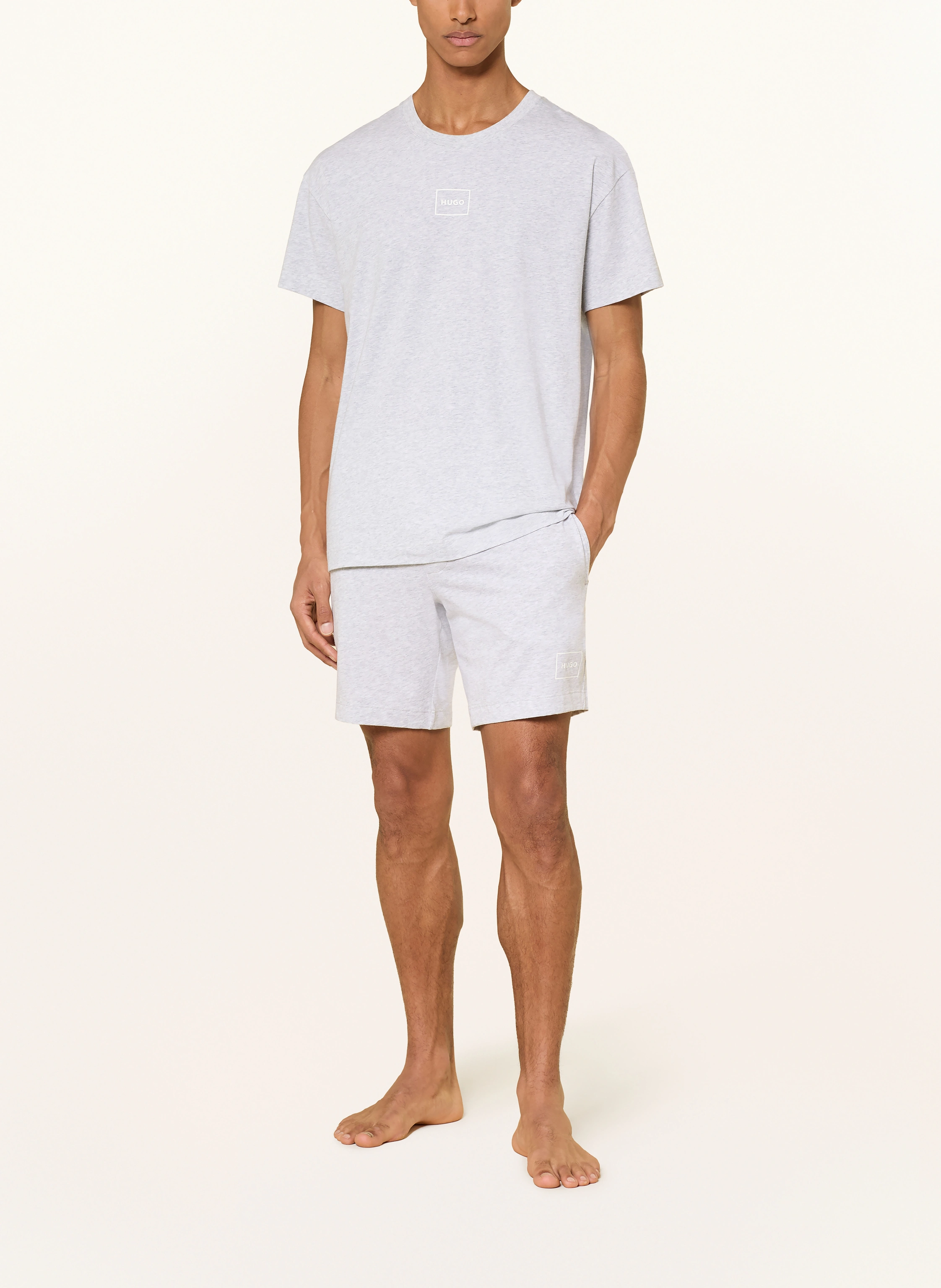 HUGO LAZE sleep shorts: LIGHT GRAY