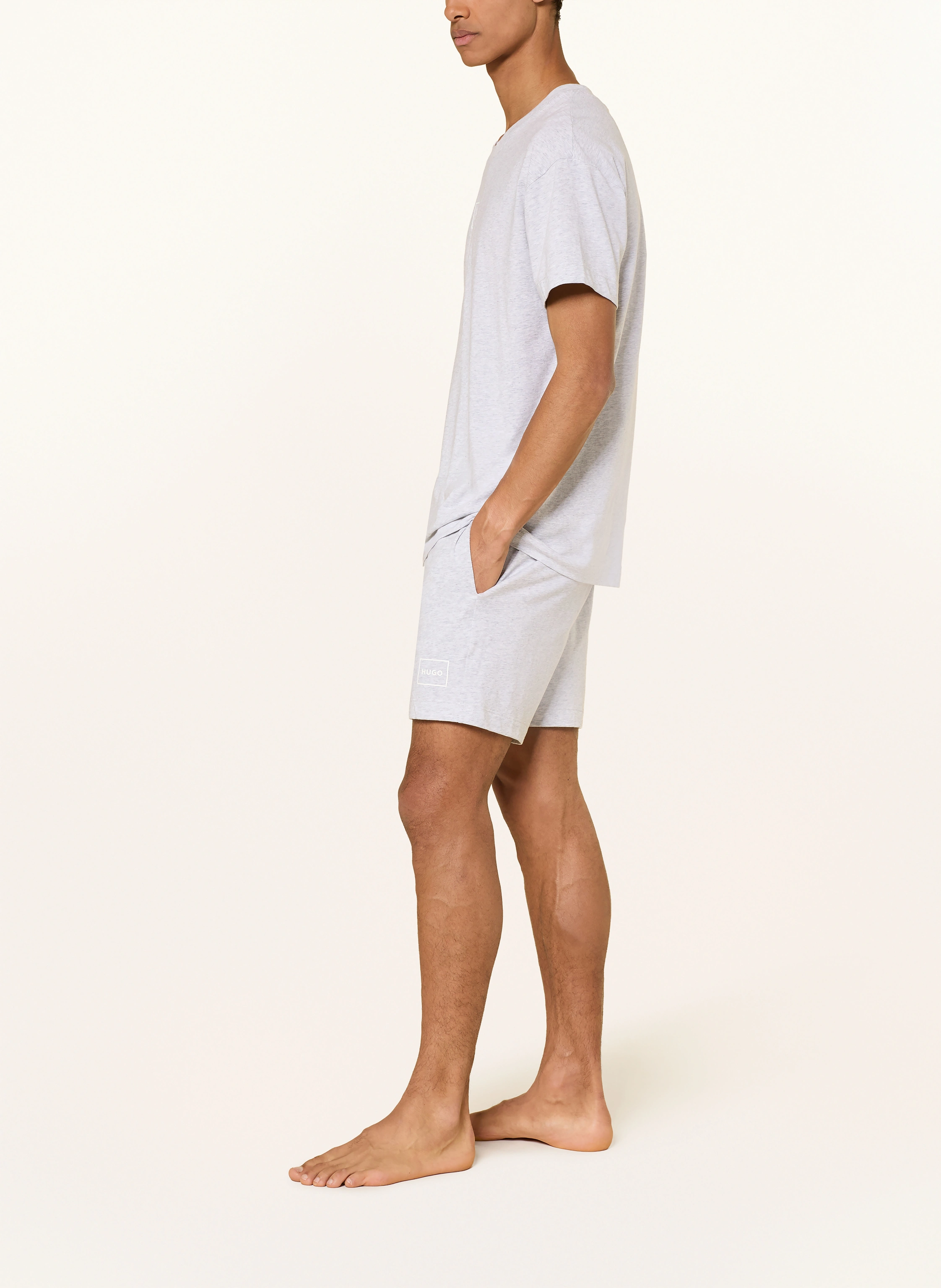 HUGO LAZE sleep shorts: LIGHT GRAY