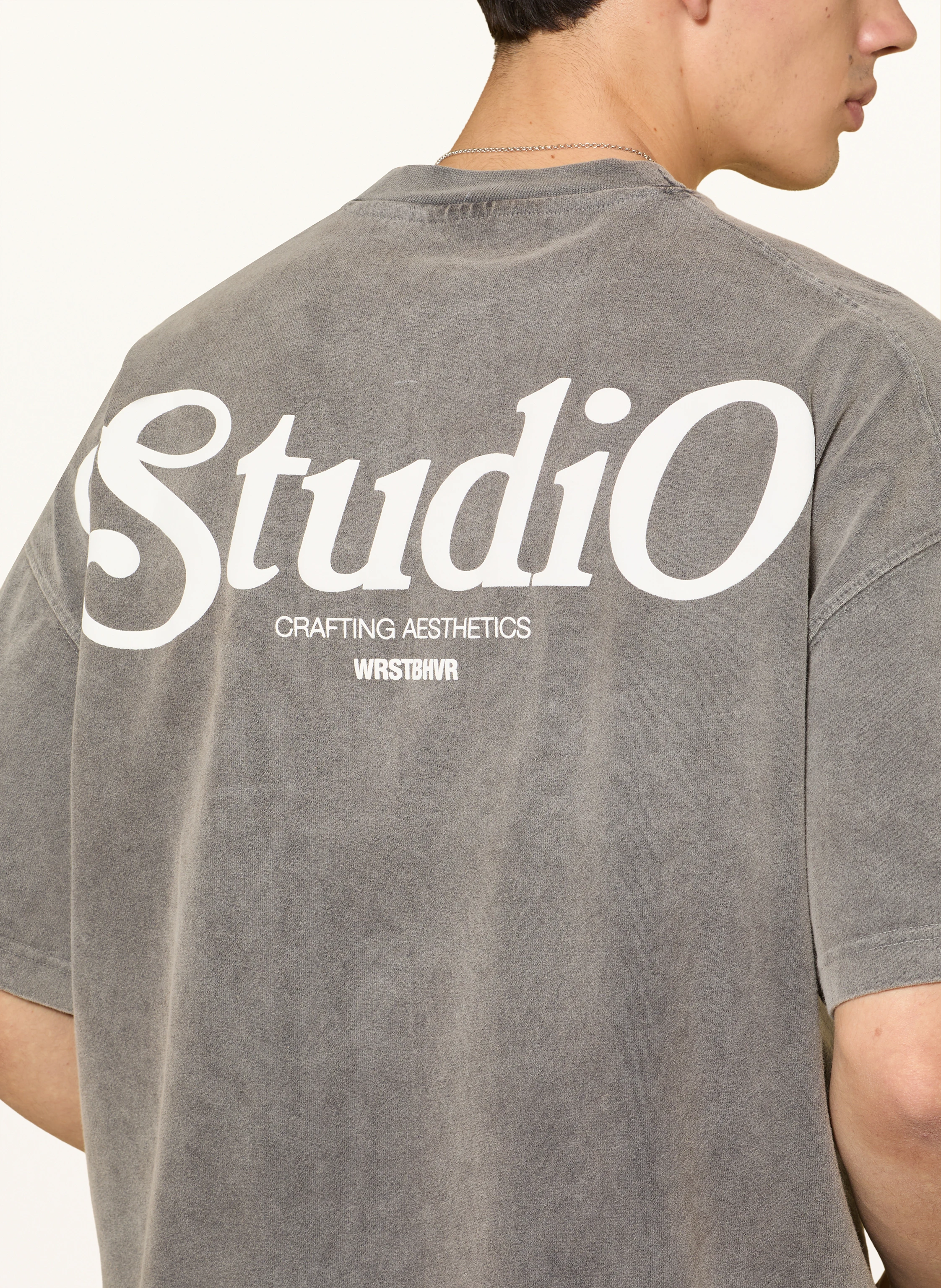 WRSTBHVR REEN V2 T-shirt: GRAY / WHITE