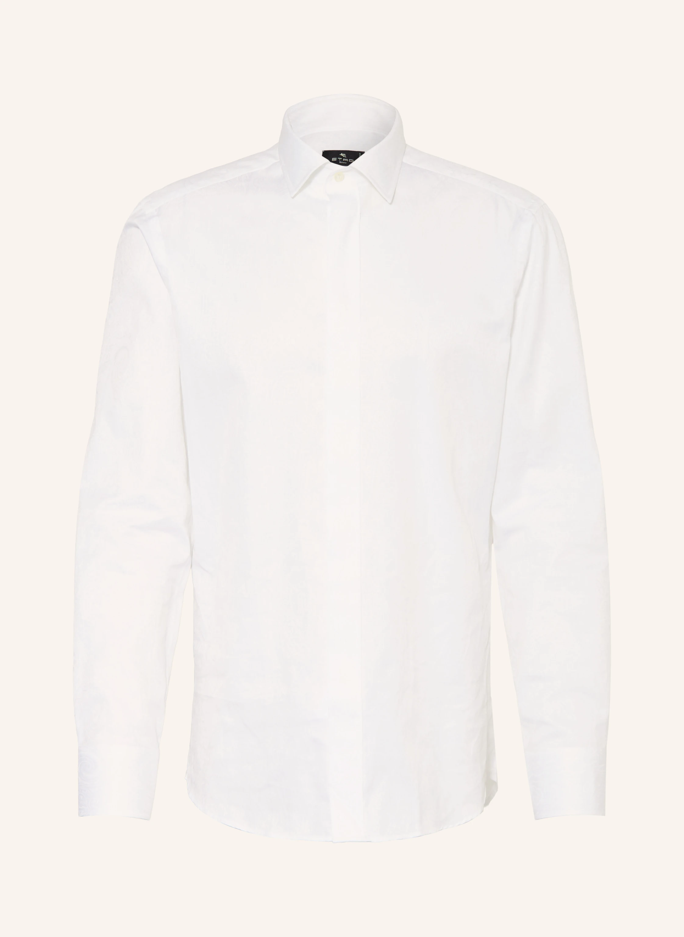 ETRO Comfort Fit Tuxedo Shirt: WHITE