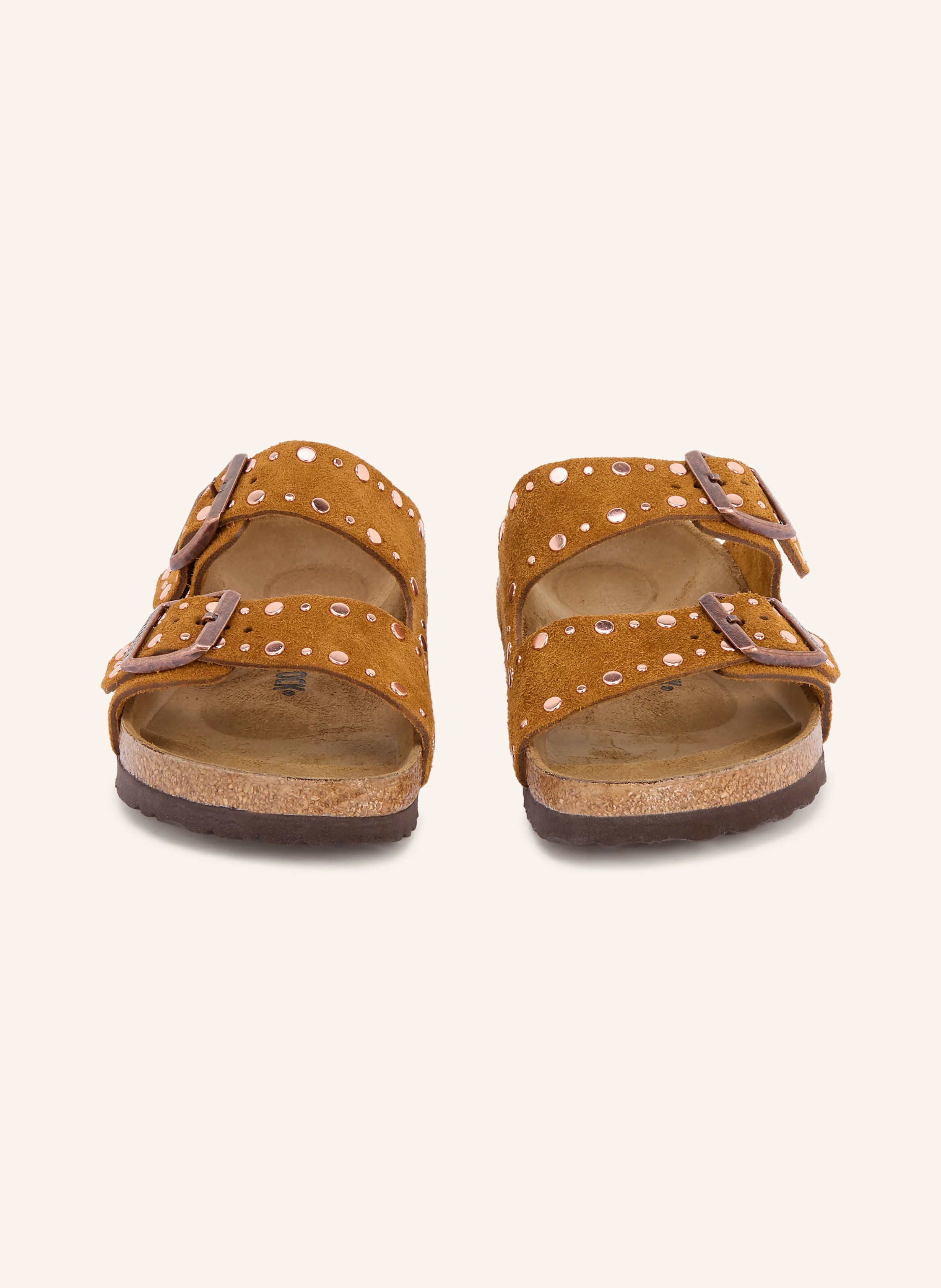 BIRKENSTOCK Papuci ARIZONA RIVET cu nituri: CAMEL