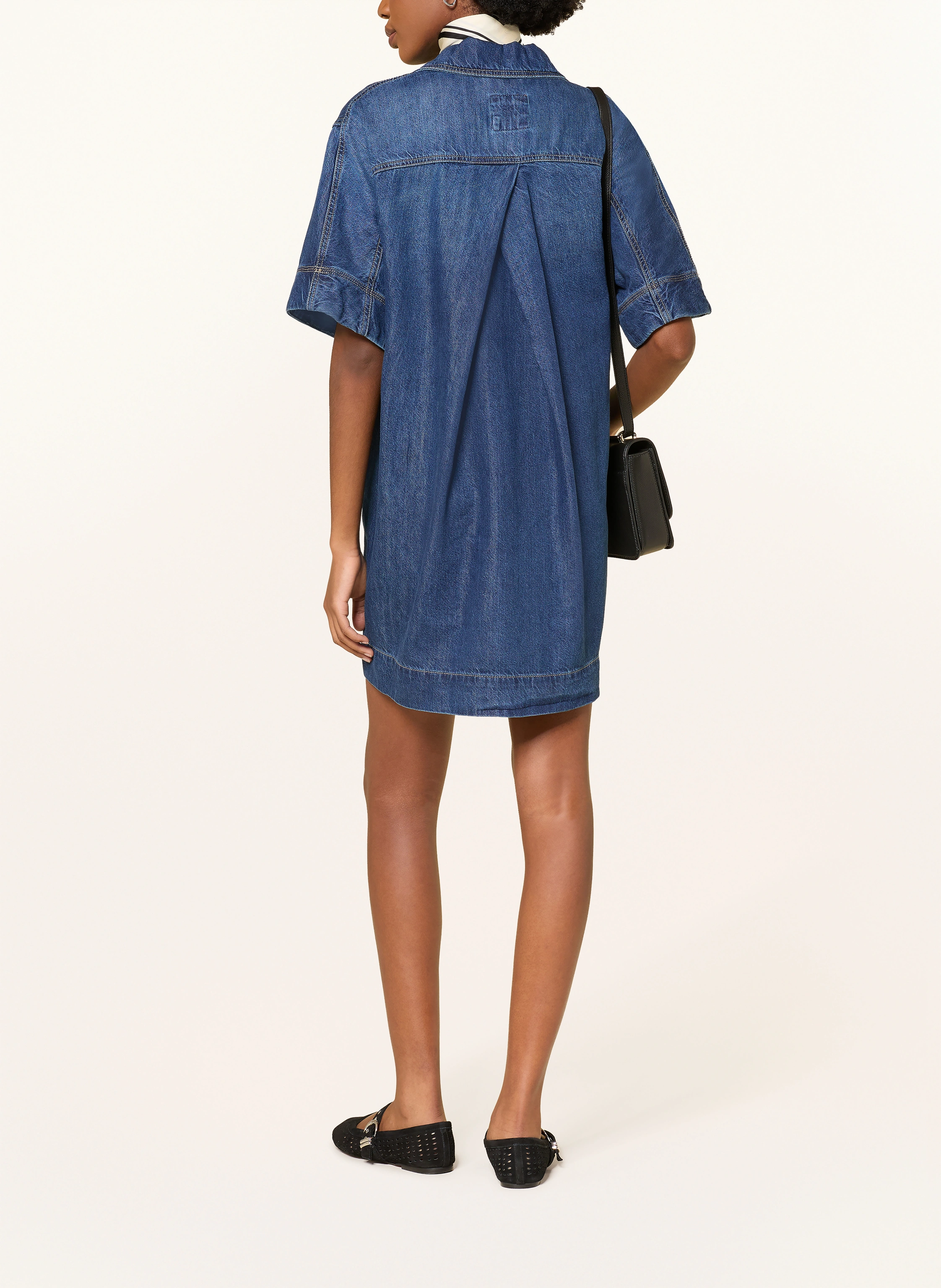 BOSS denim dress in dark blue