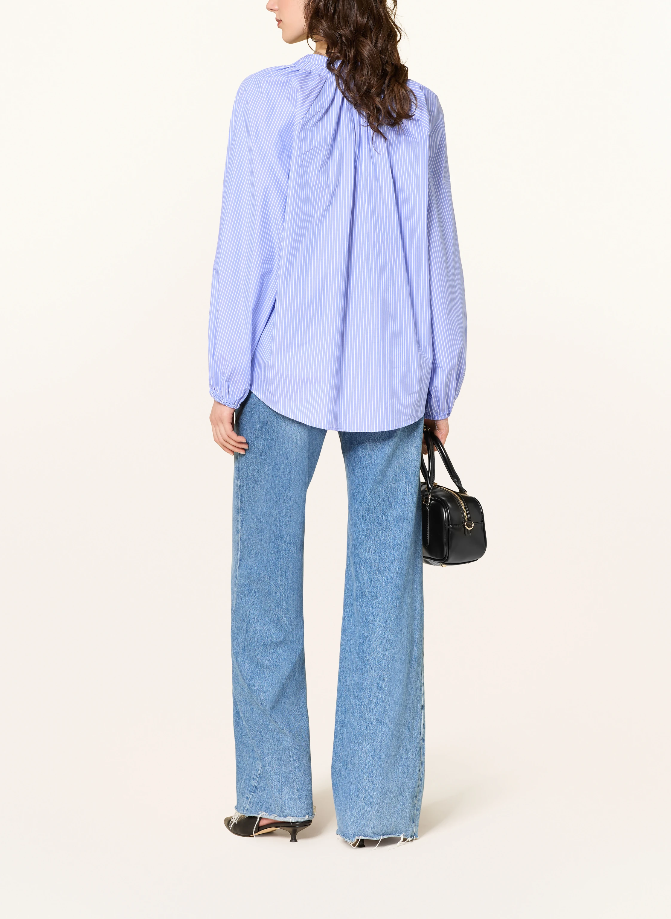 Soluzione blouse shirt: LIGHT BLUE / WHITE