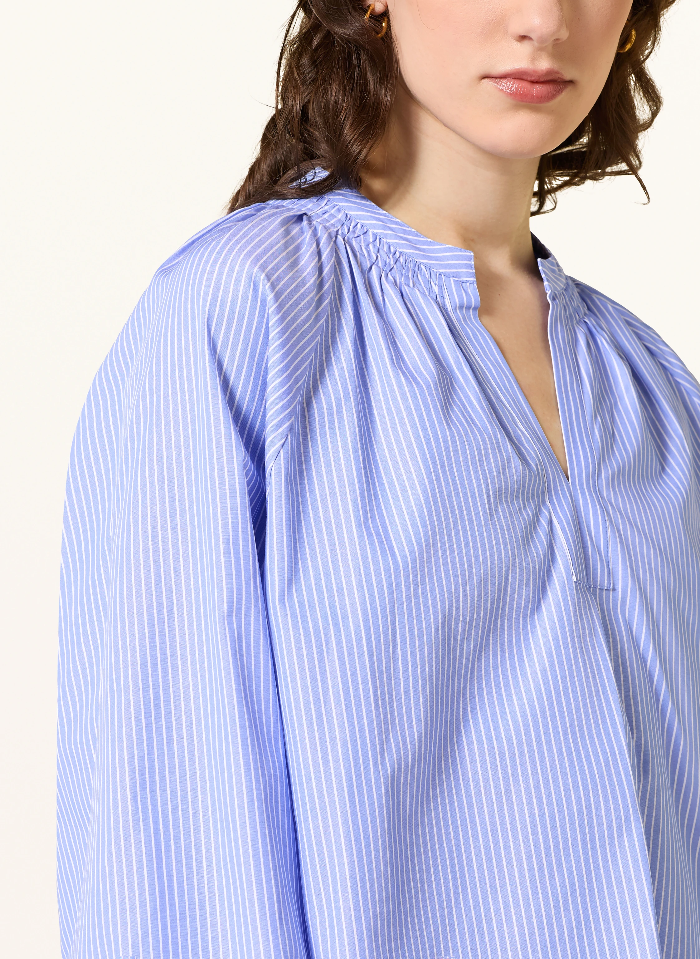 Soluzione blouse shirt: LIGHT BLUE / WHITE